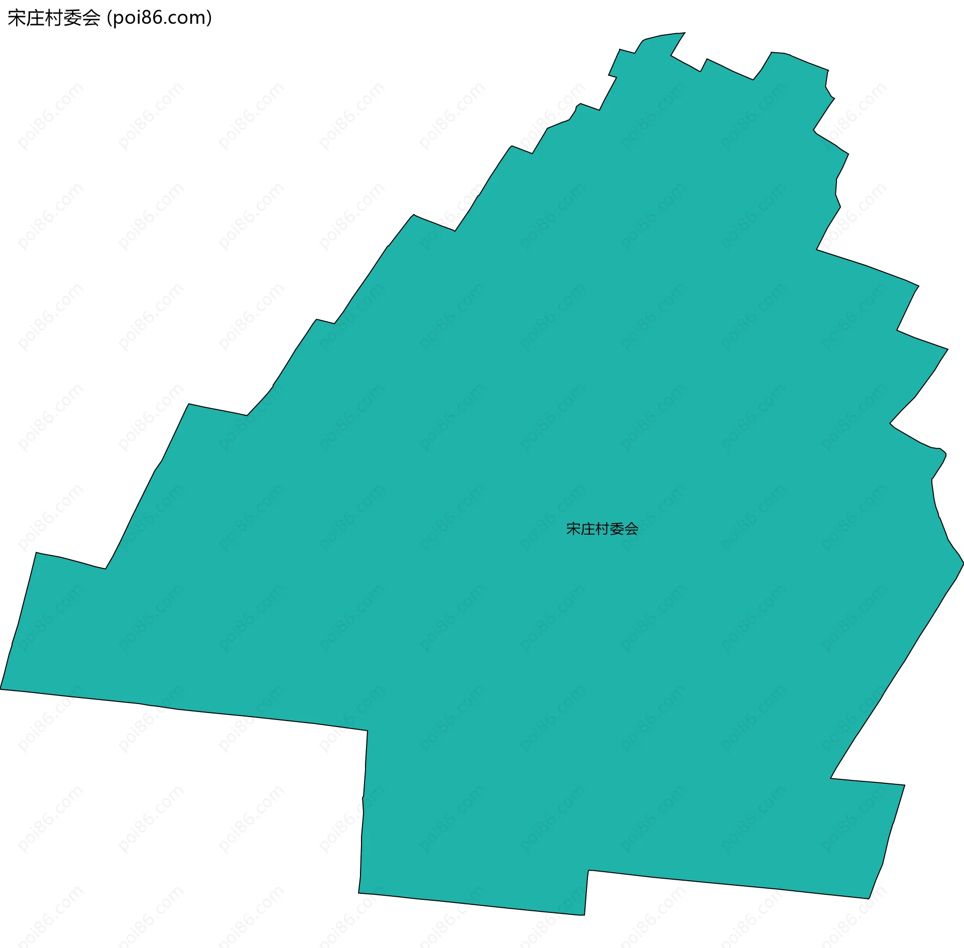 宋庄村委会边界地图