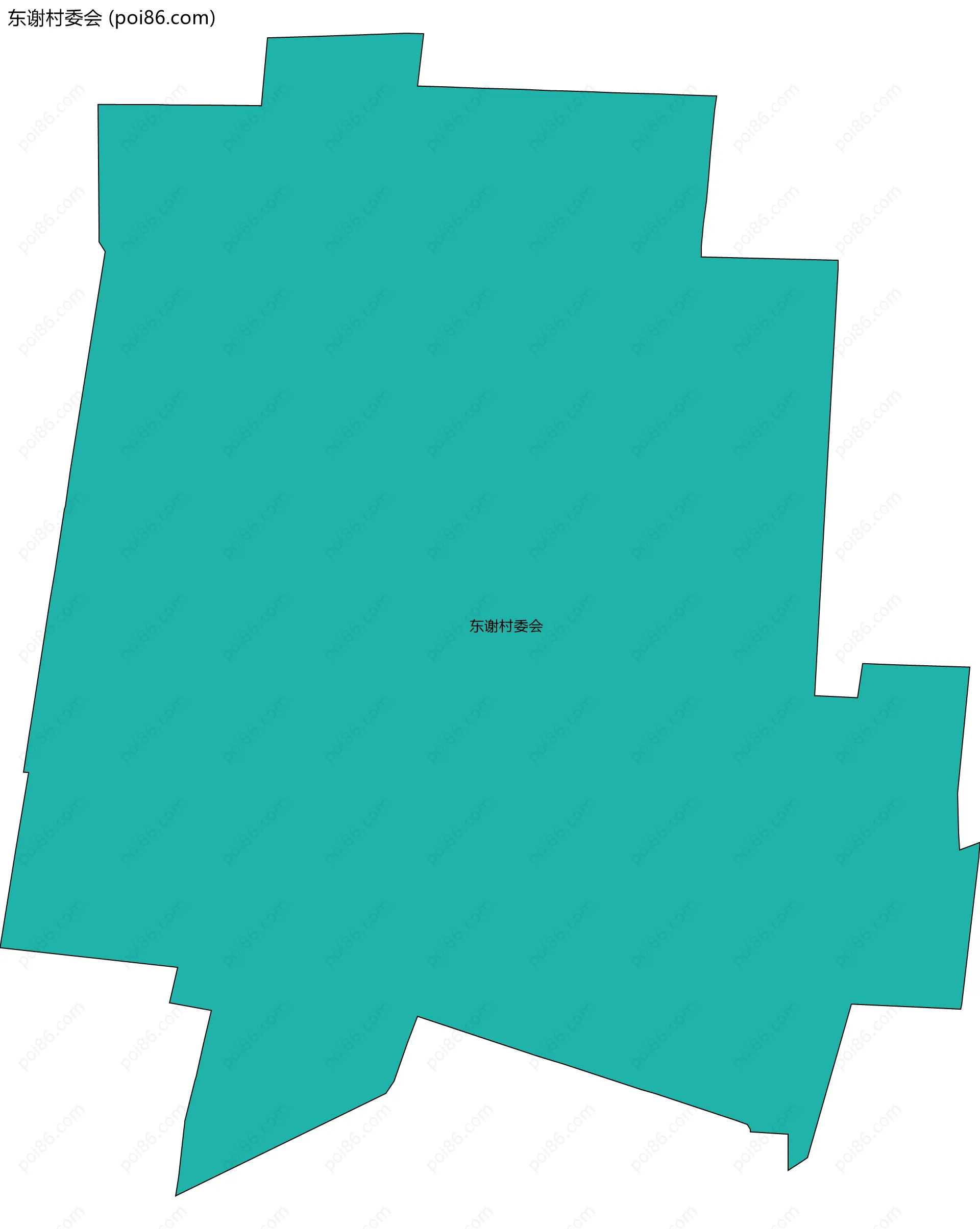 东谢村委会边界地图