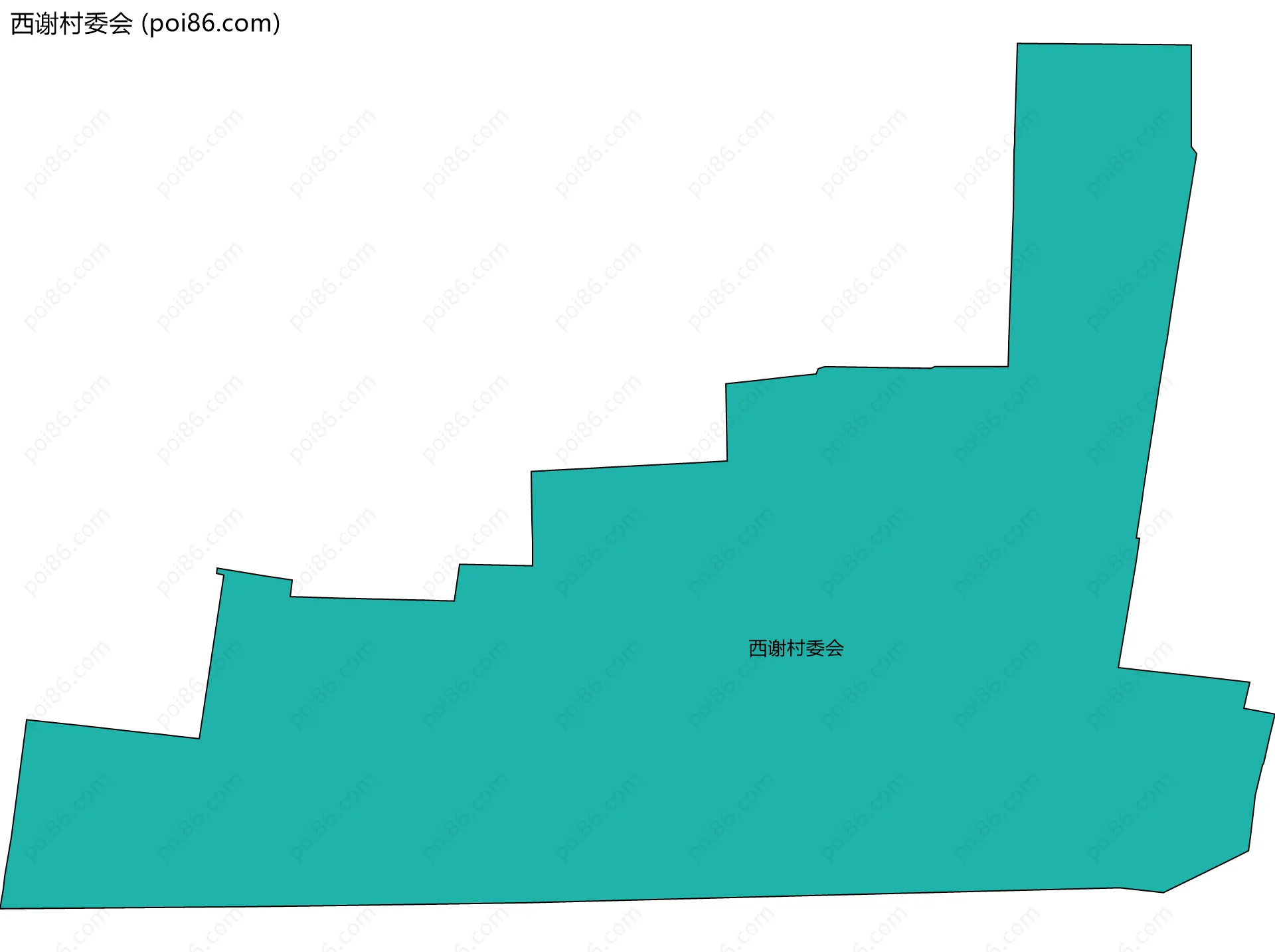 西谢村委会边界地图