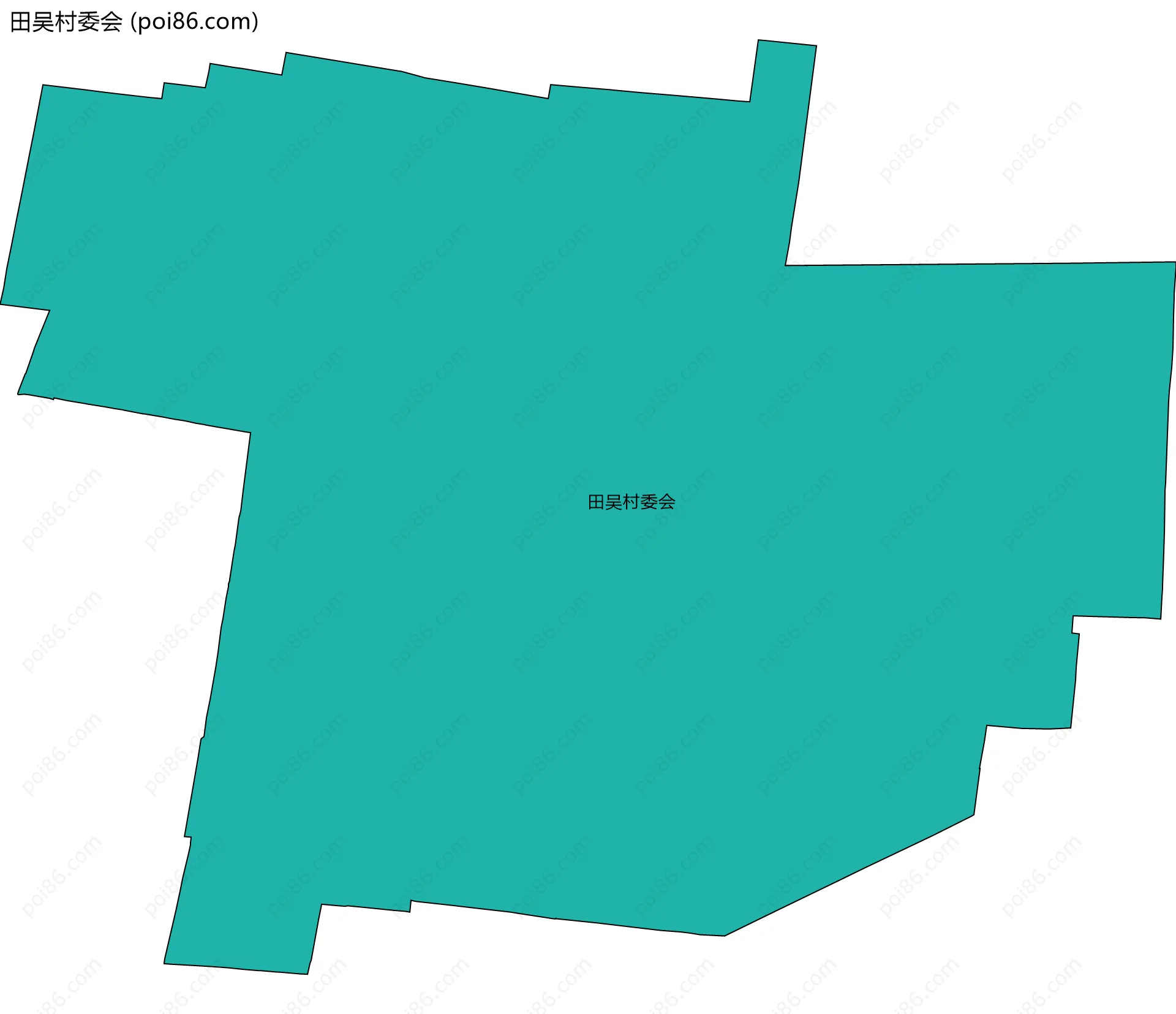 田吴村委会边界地图