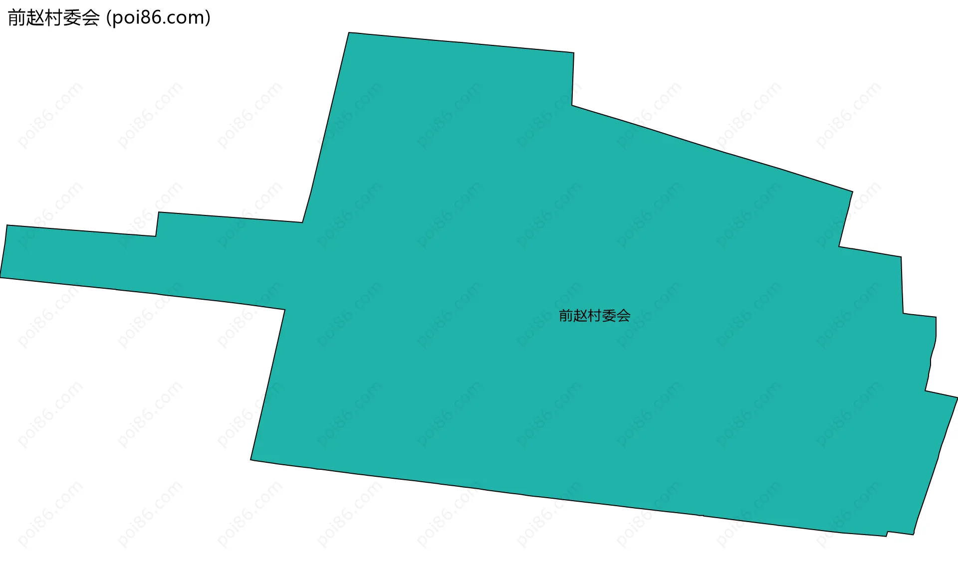 前赵村委会边界地图