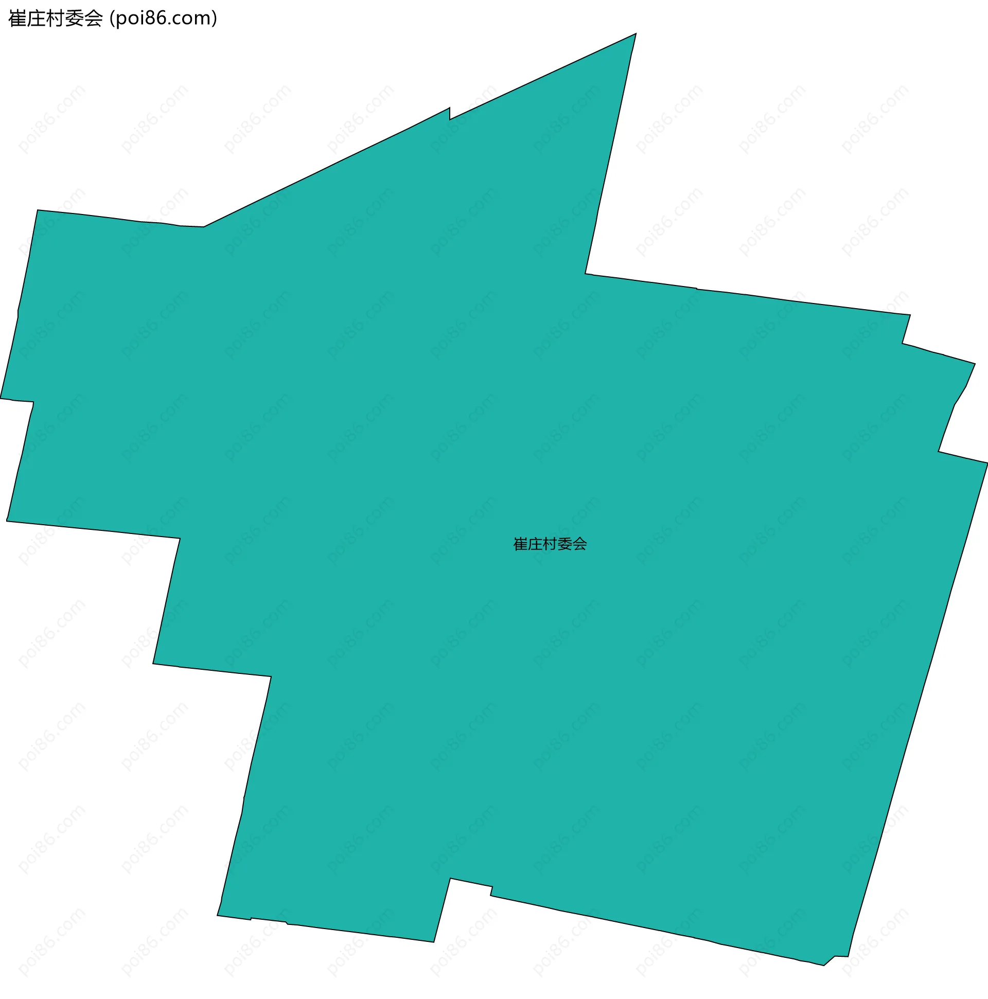 崔庄村委会边界地图