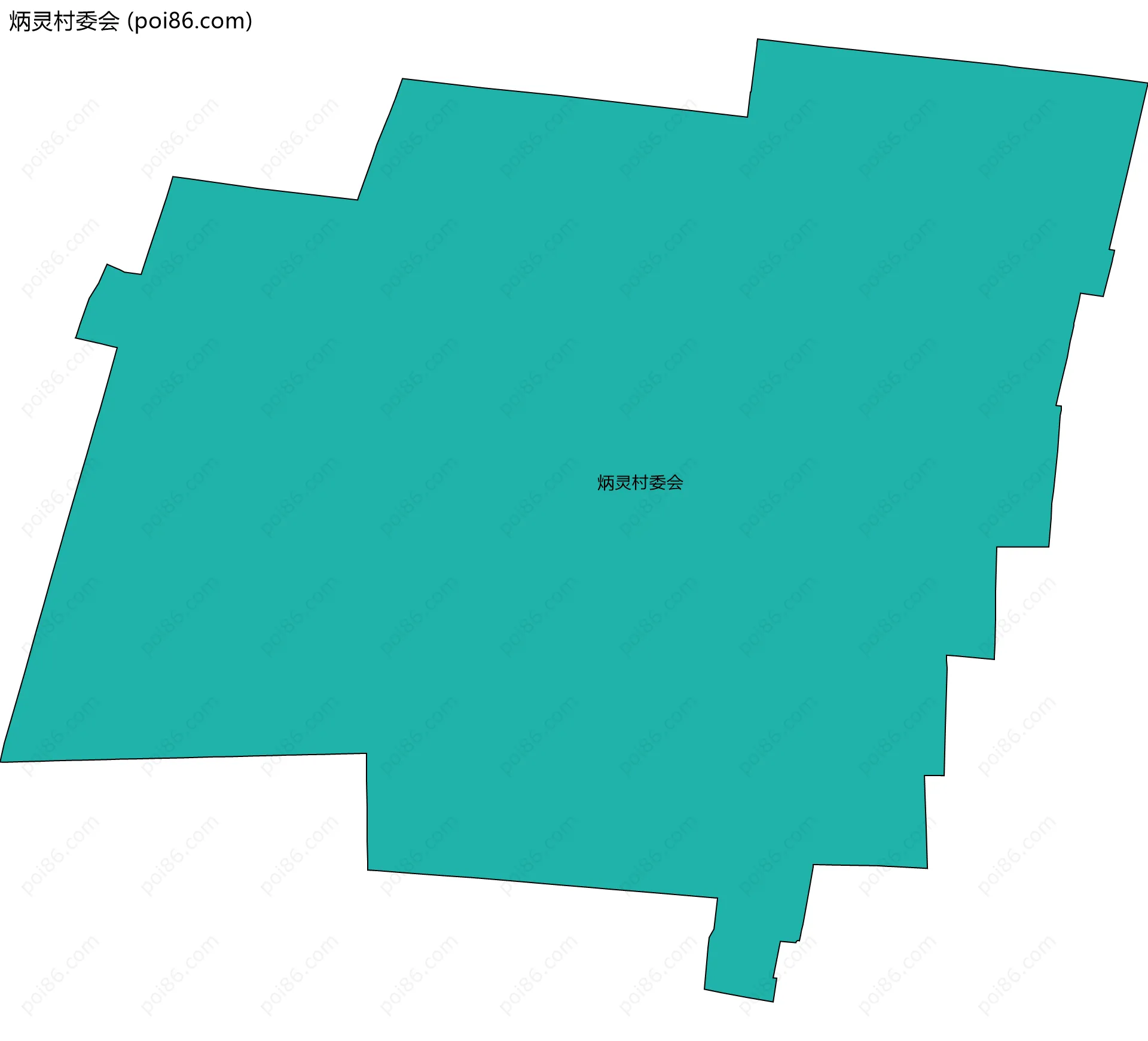 炳灵村委会边界地图