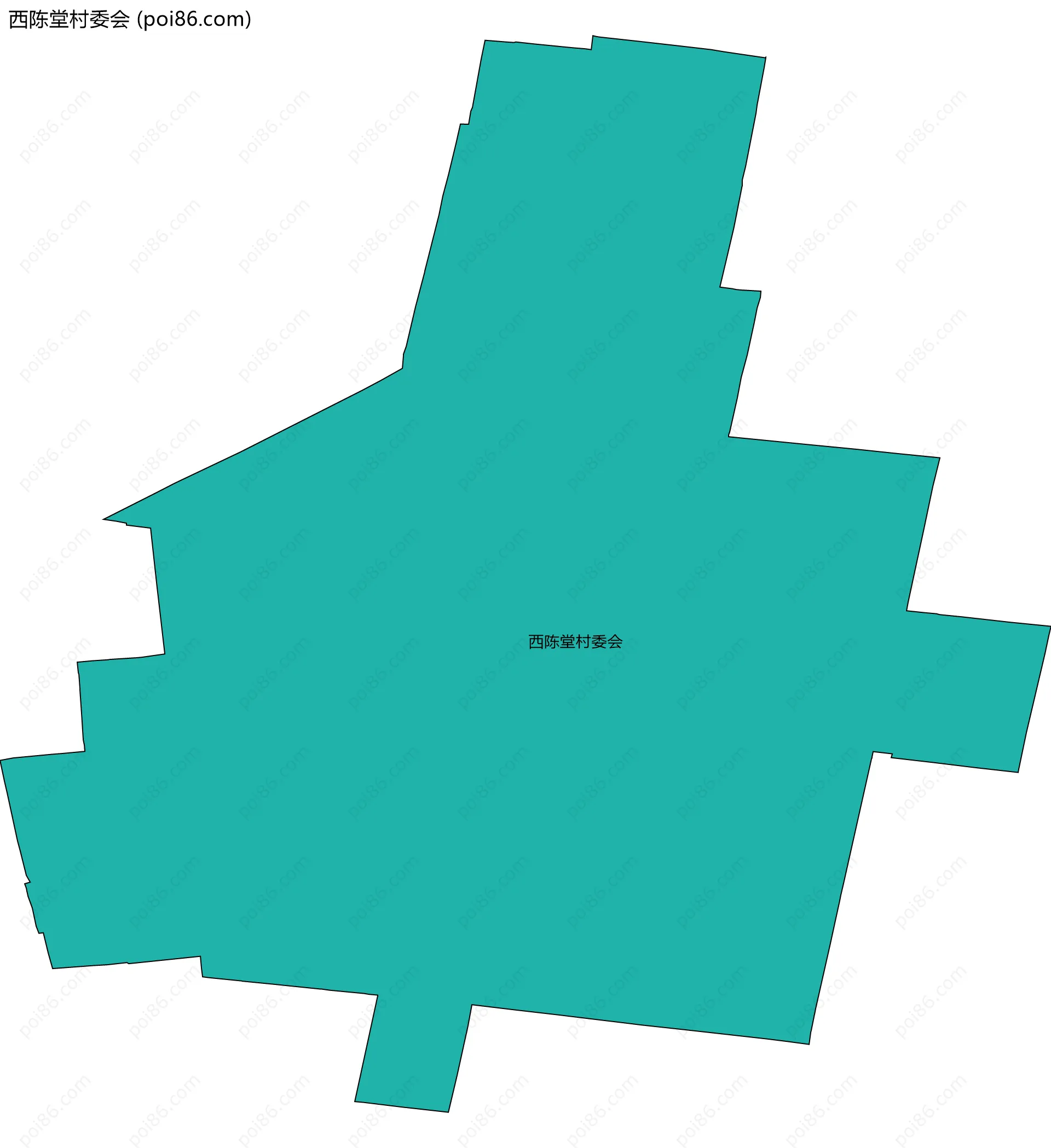 西陈堂村委会边界地图