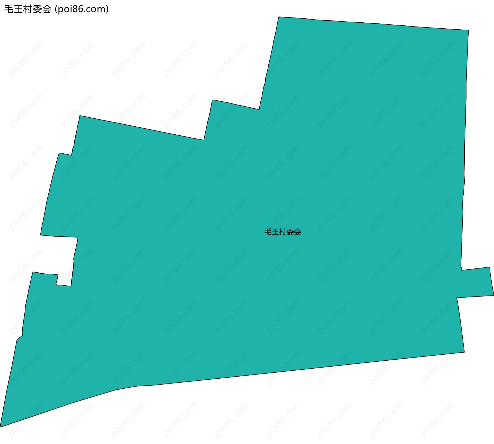 毛王村委会边界地图