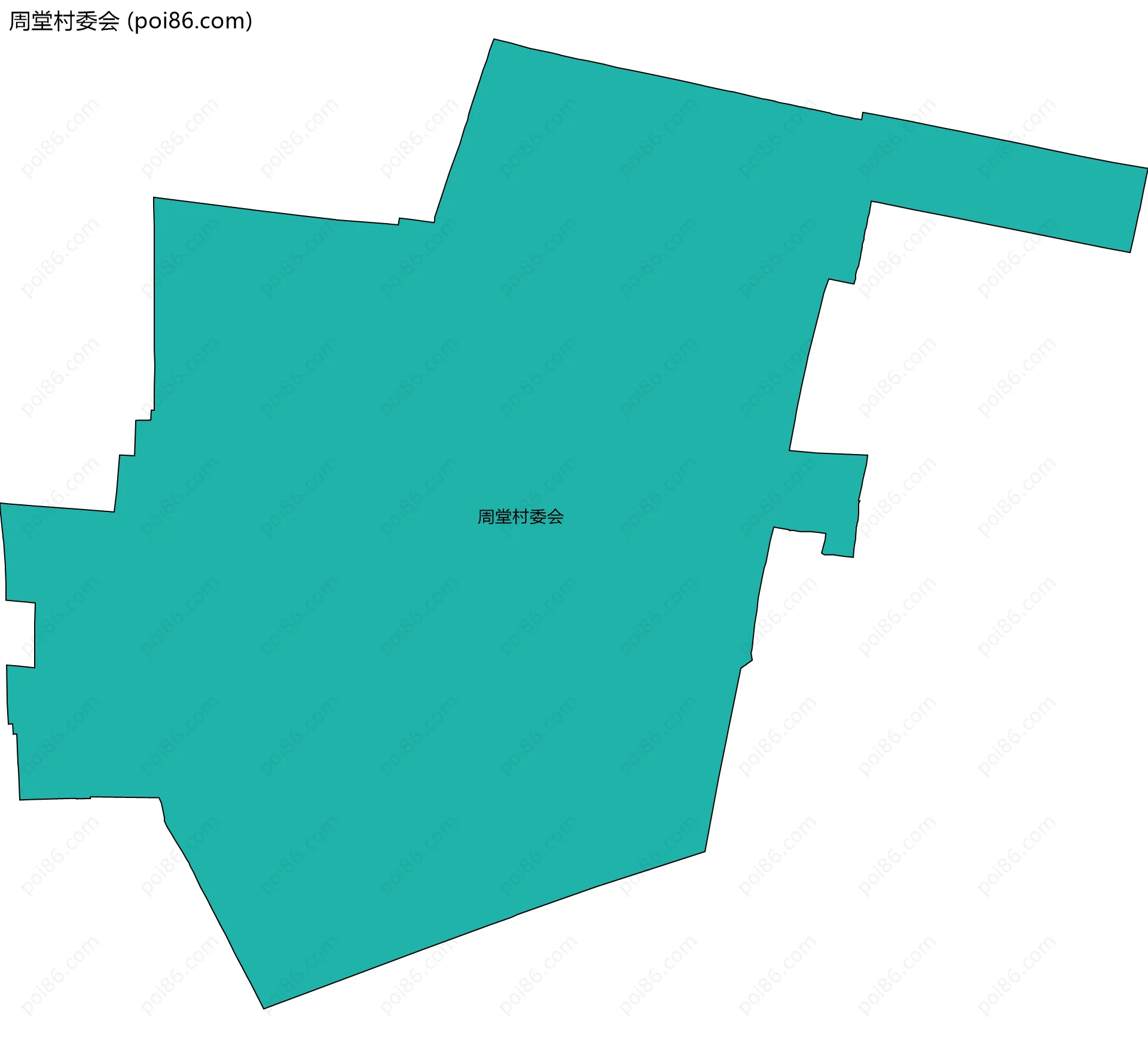 周堂村委会边界地图