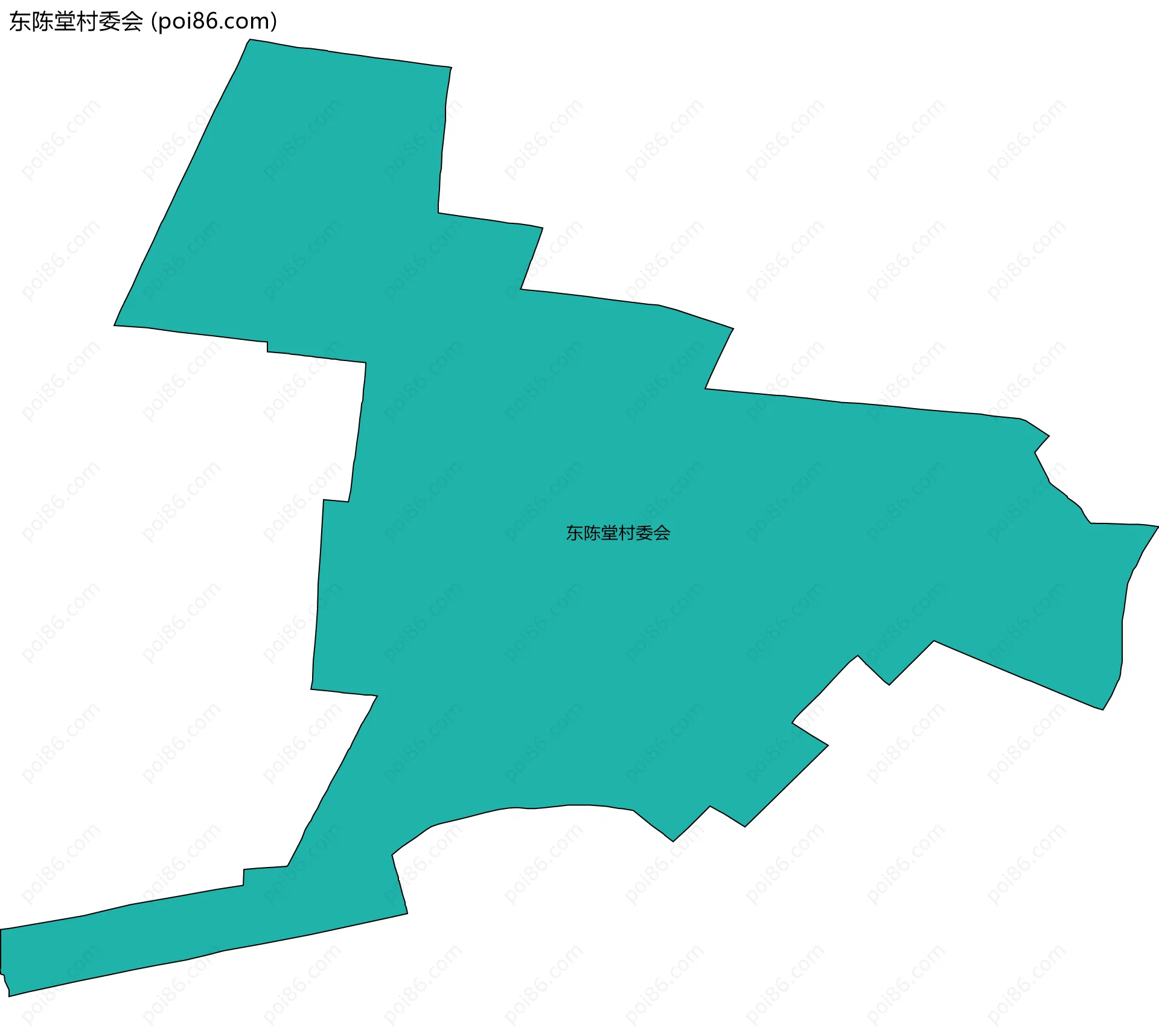 东陈堂村委会边界地图