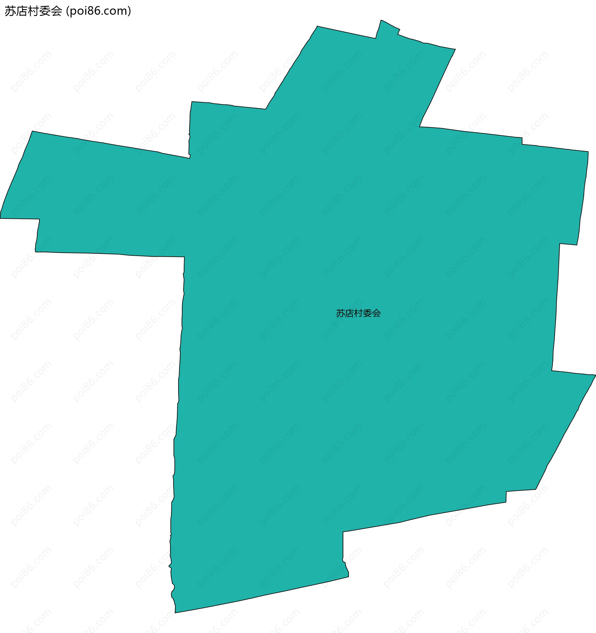 苏店村委会边界地图