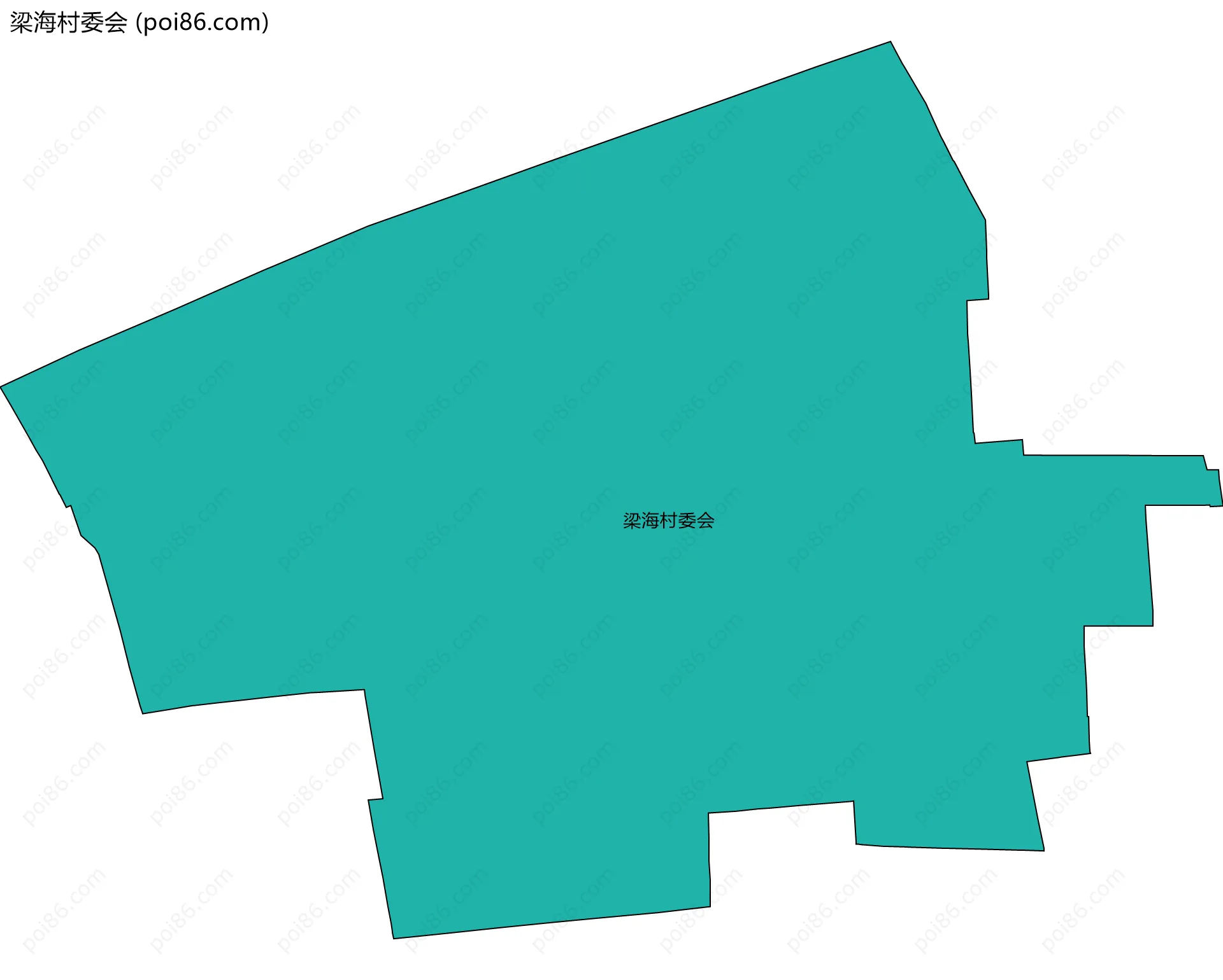 梁海村委会边界地图