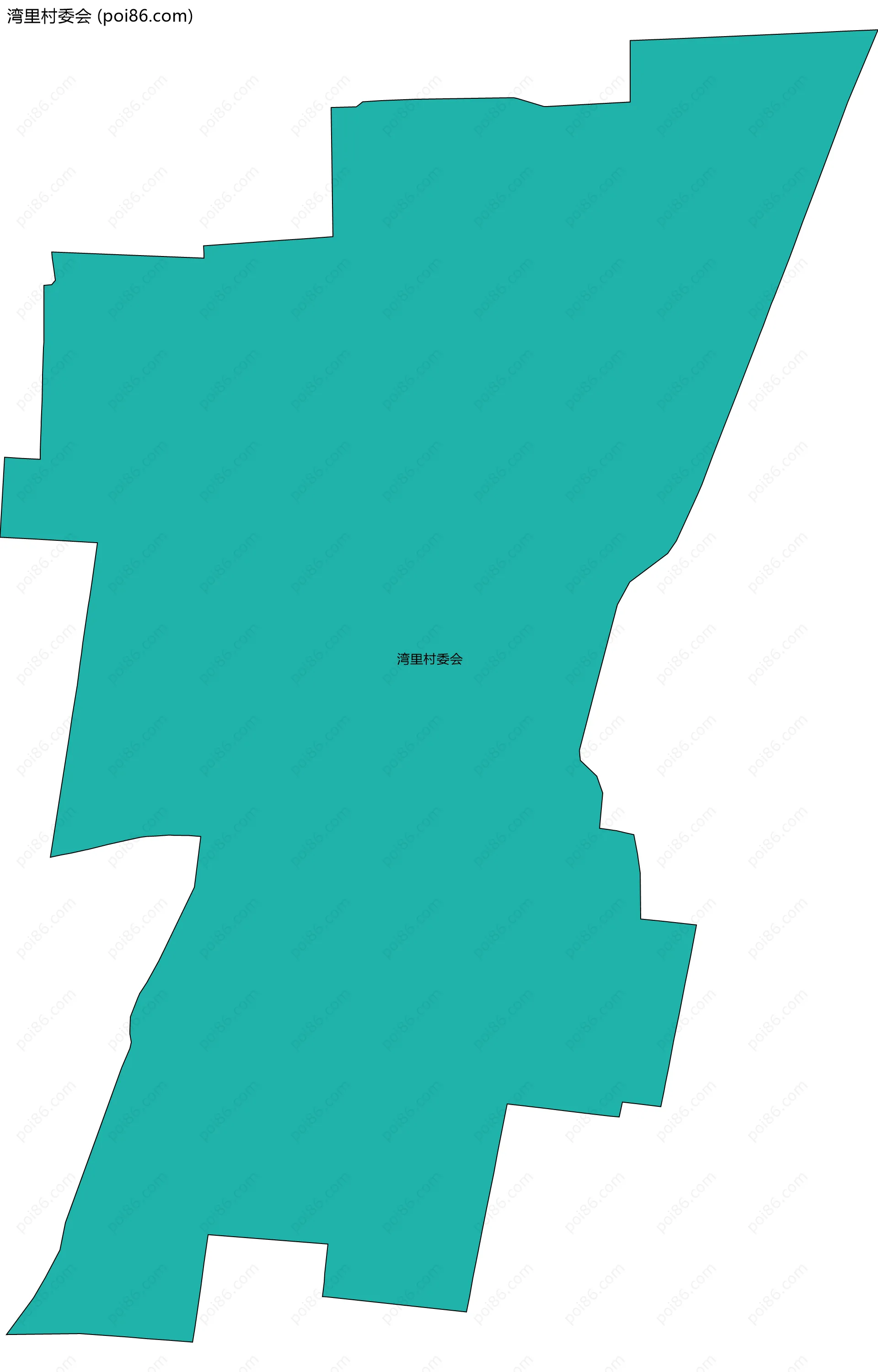 湾里村委会边界地图