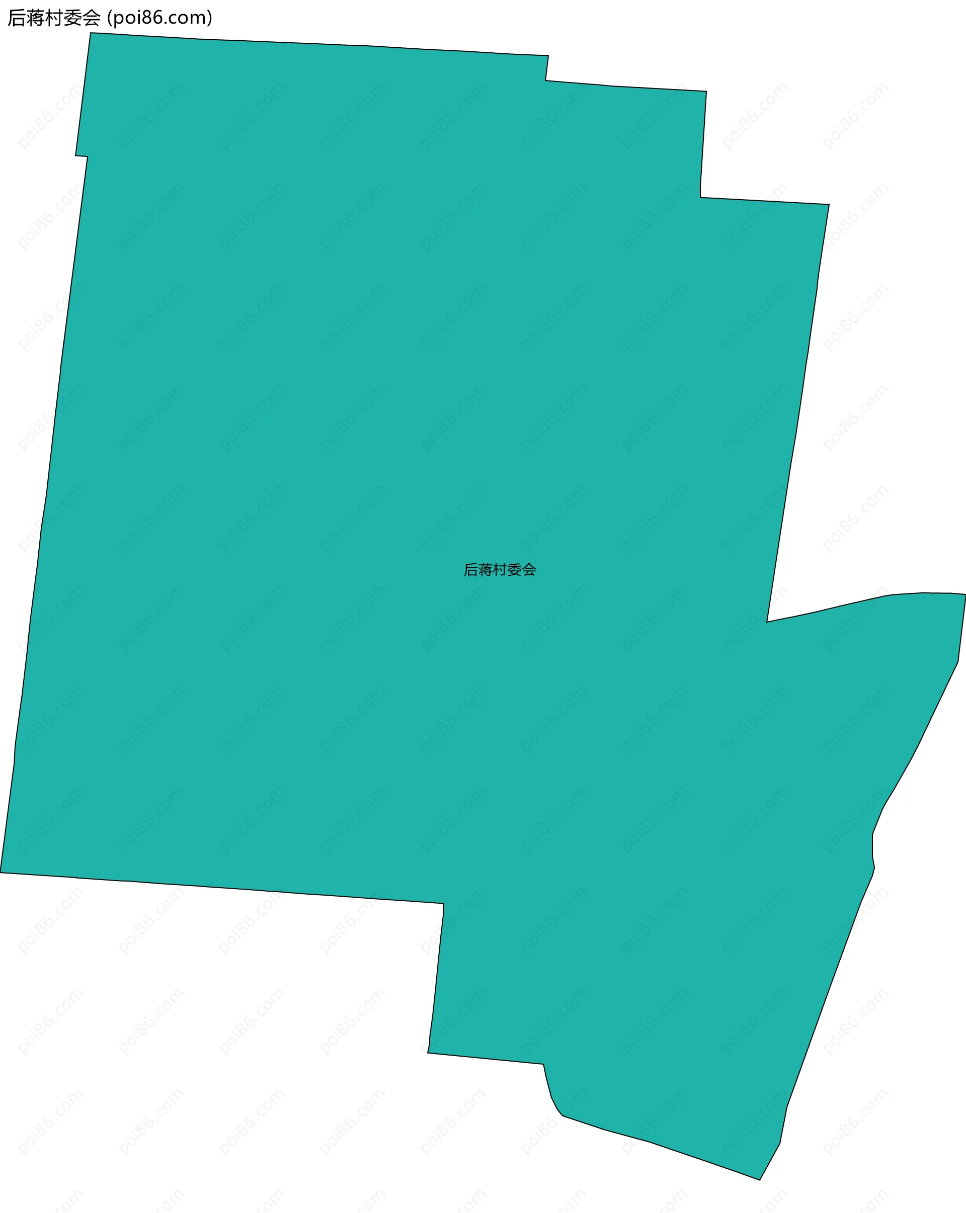 后蒋村委会边界地图