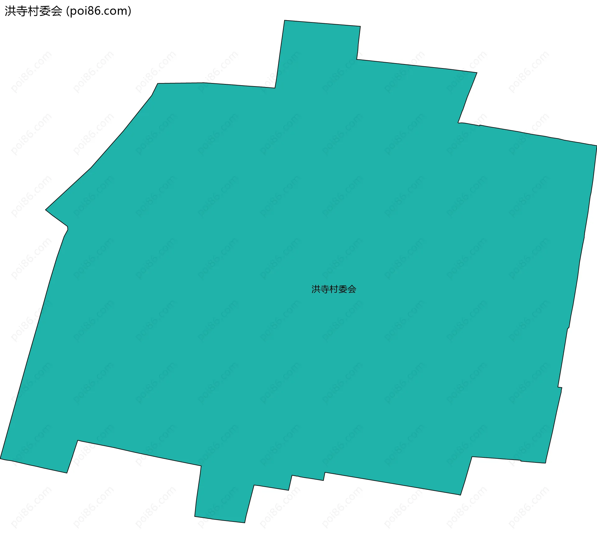 洪寺村委会边界地图