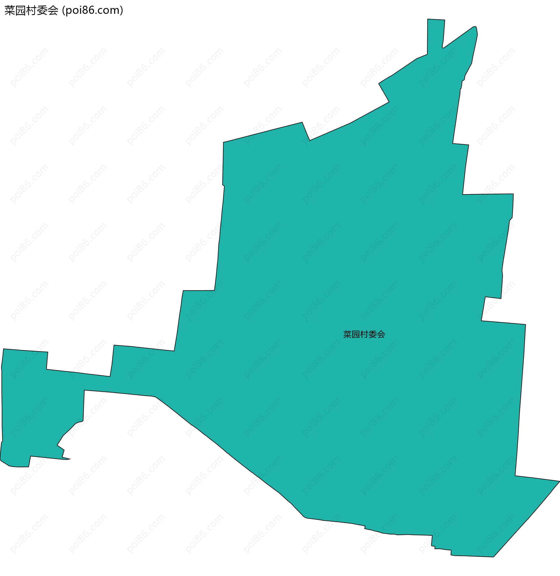 菜园村委会边界地图