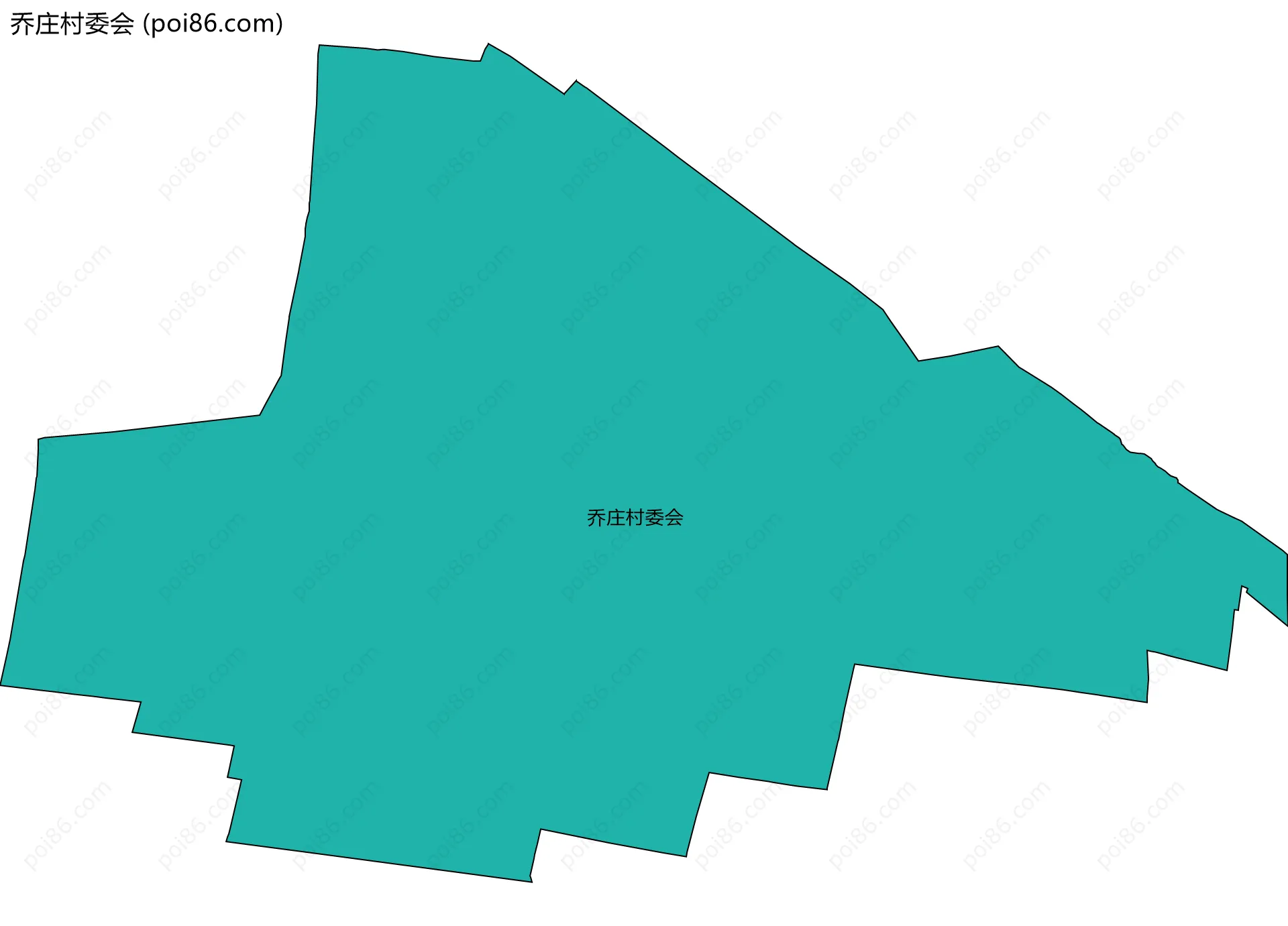 乔庄村委会边界地图