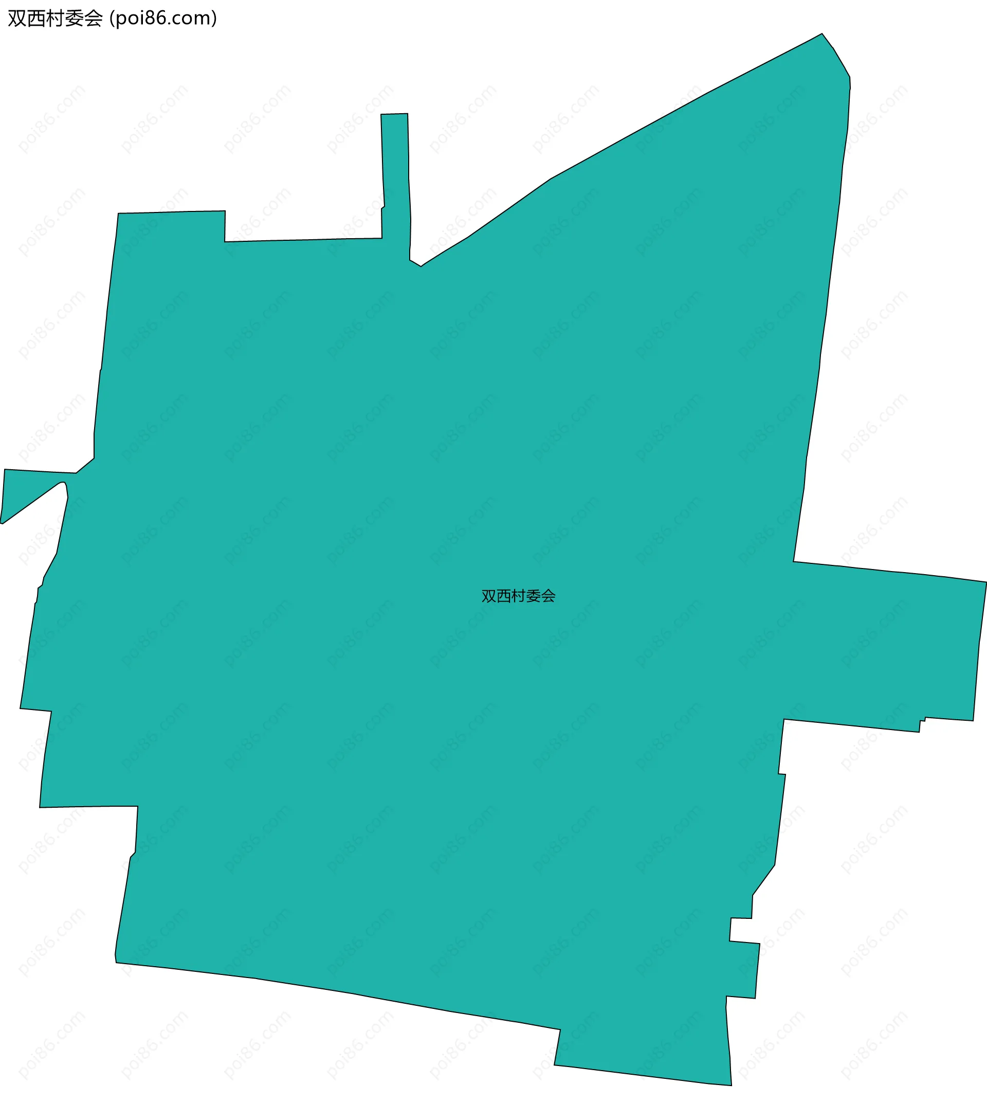 双西村委会边界地图