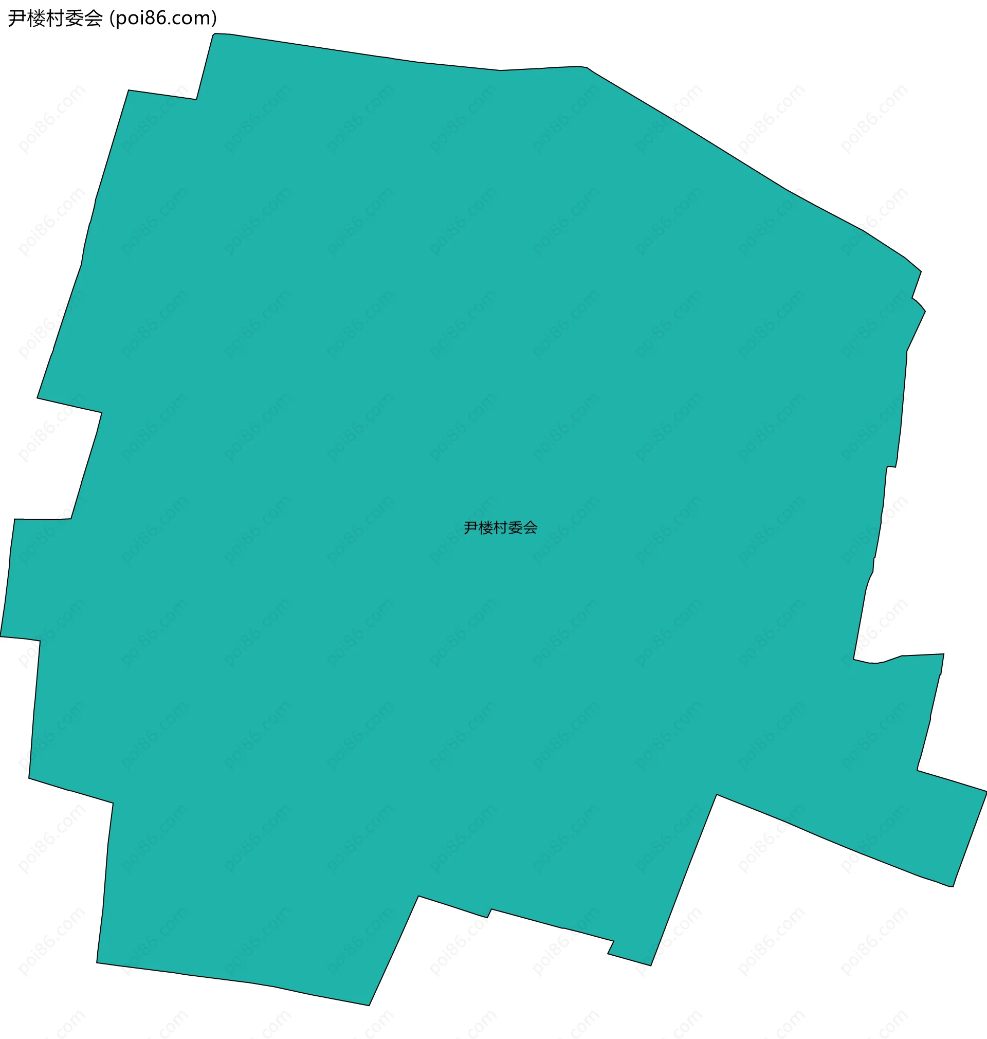 尹楼村委会边界地图