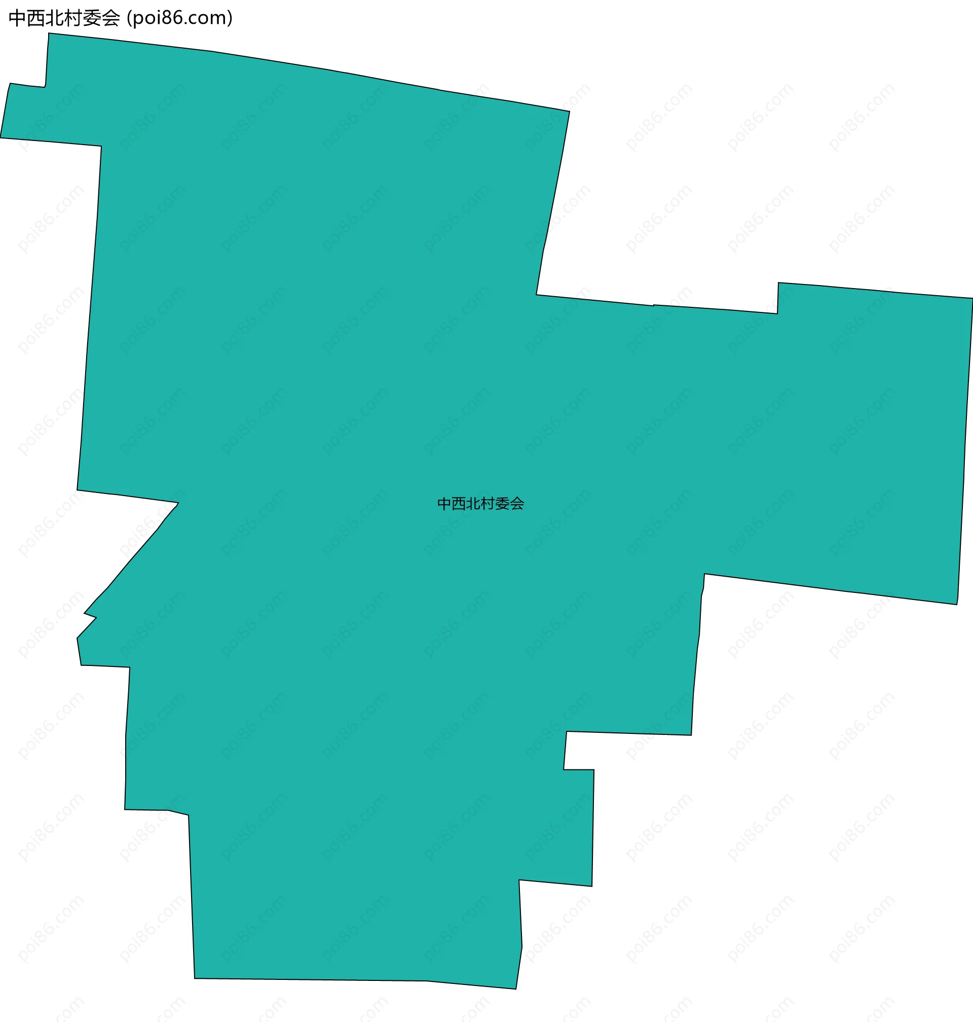 中西北村委会边界地图