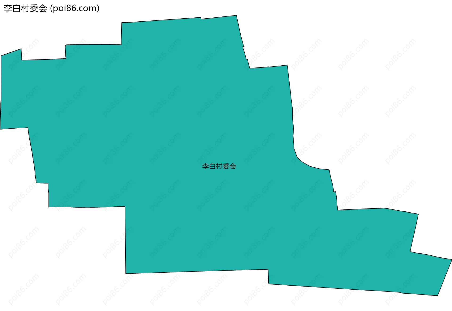 李白村委会边界地图