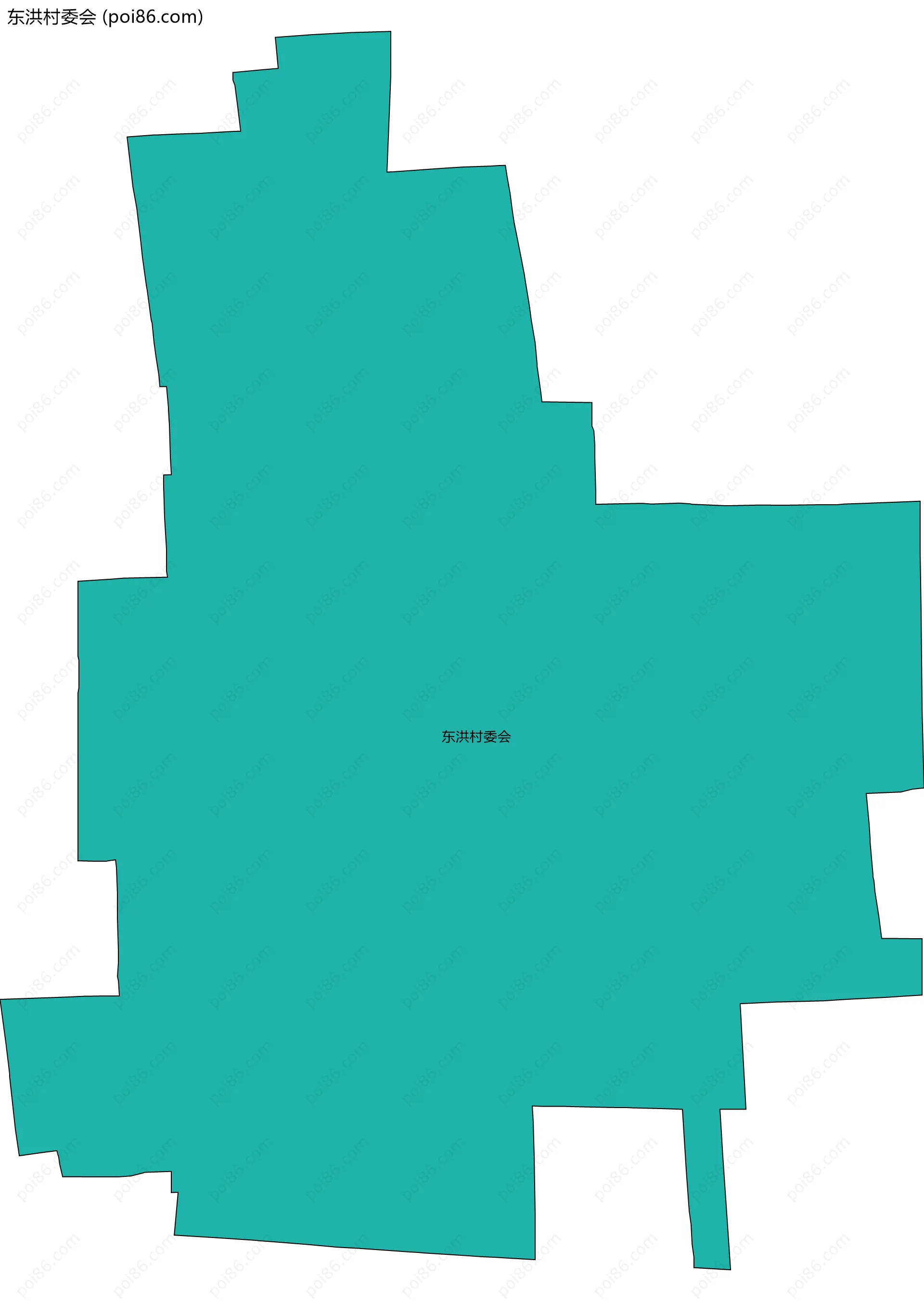 东洪村委会边界地图