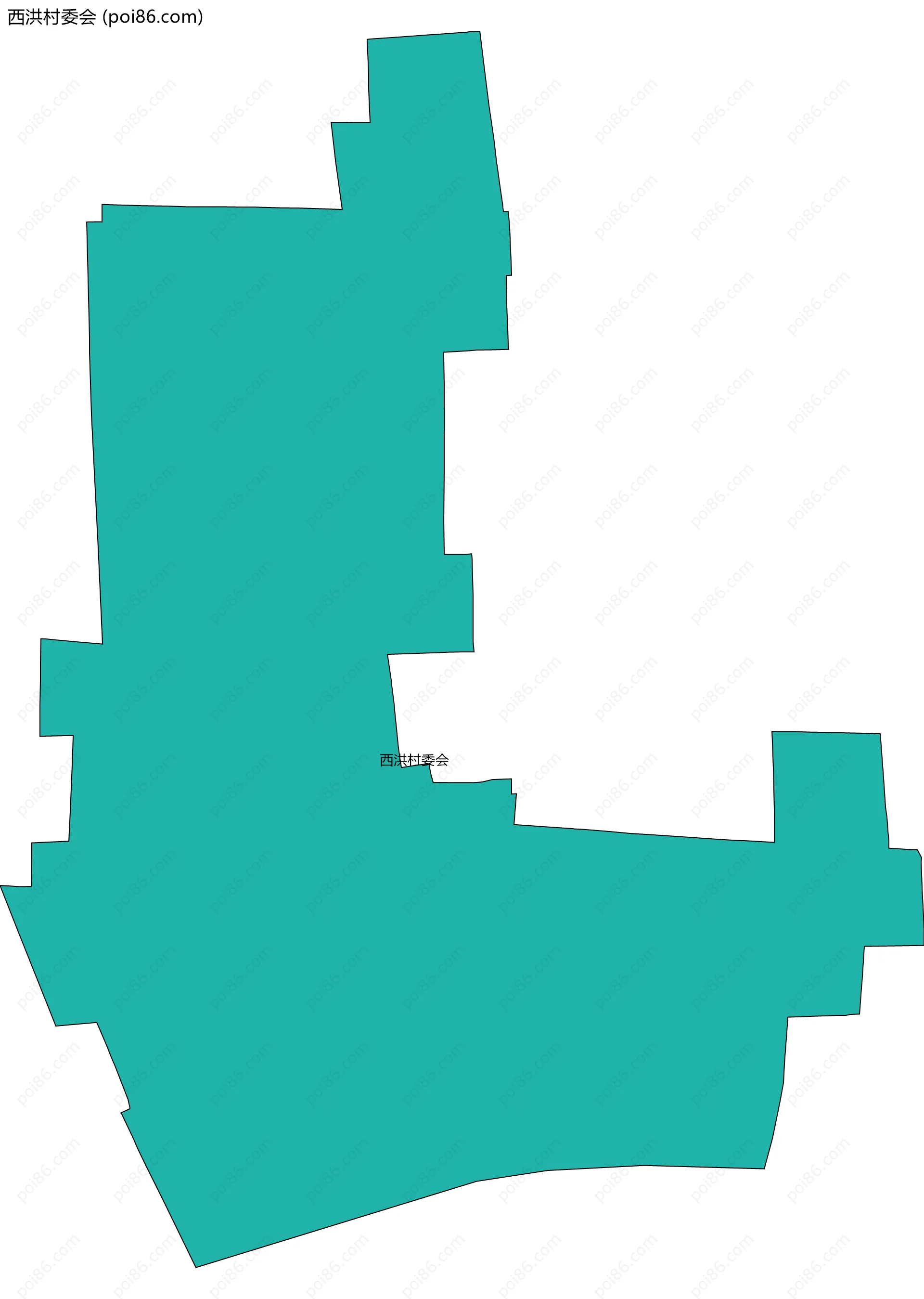 西洪村委会边界地图