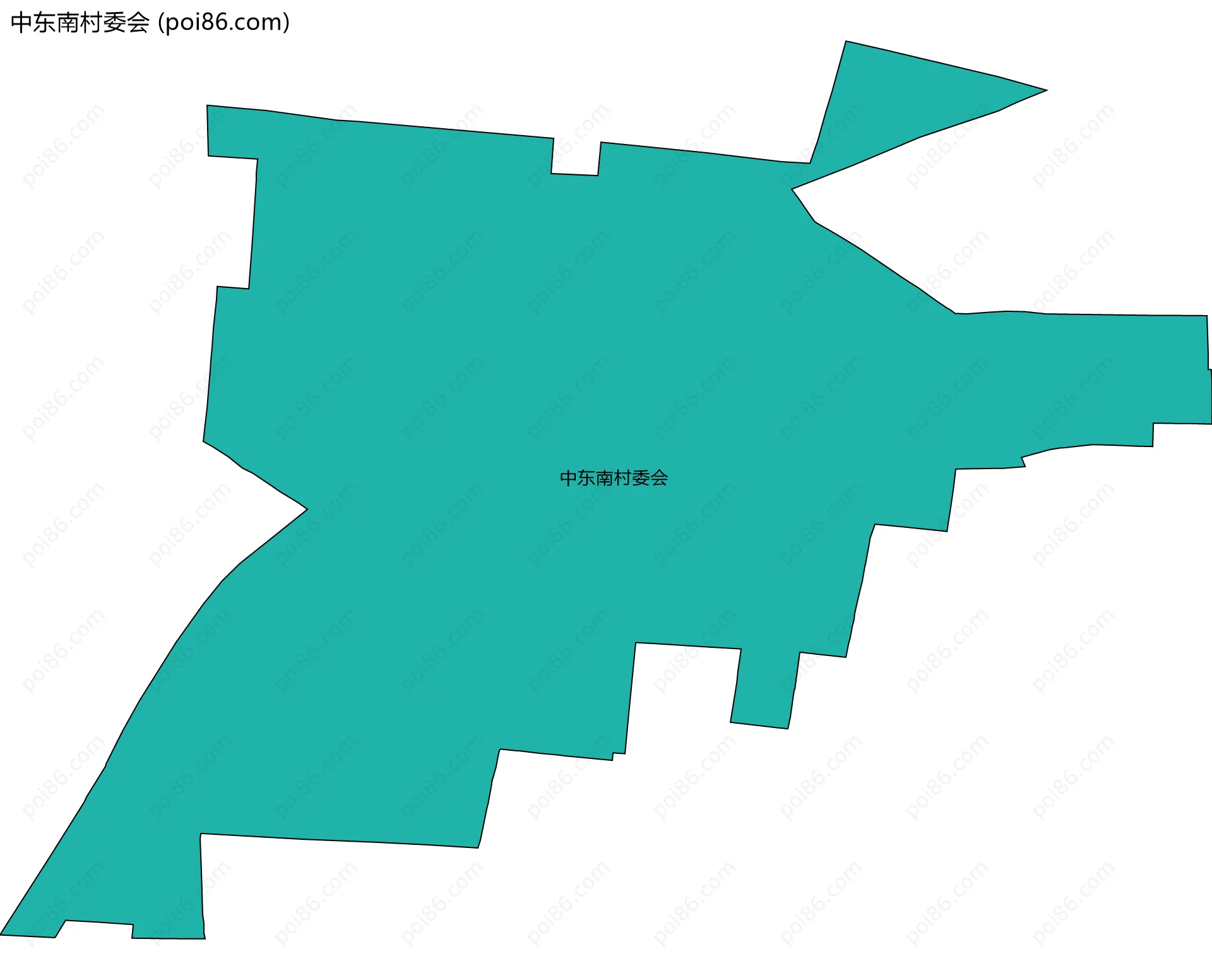 中东南村委会边界地图