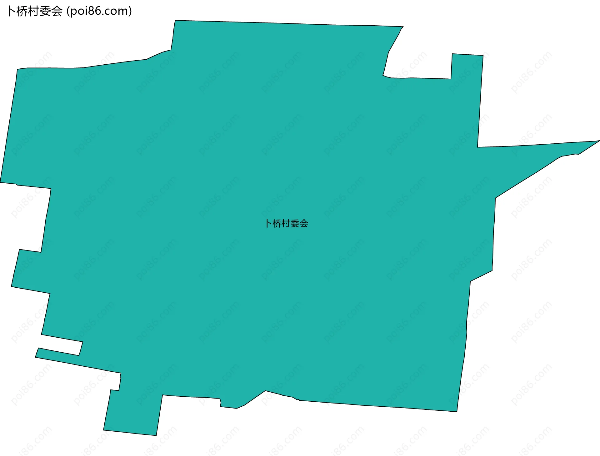 卜桥村委会边界地图