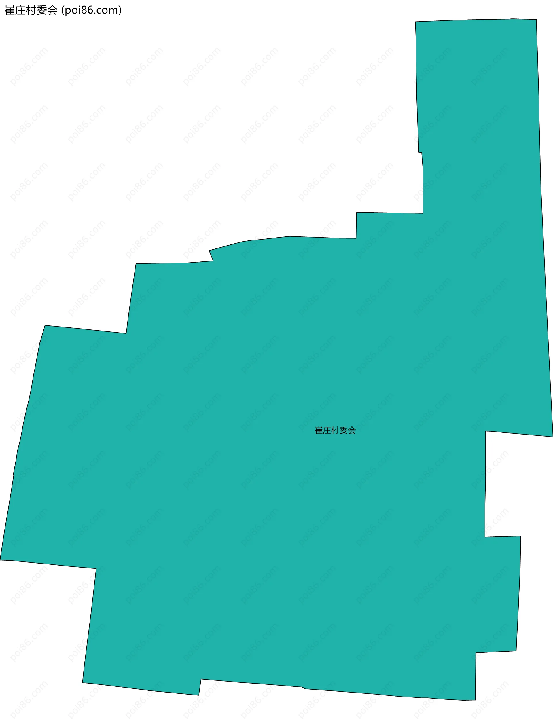 崔庄村委会边界地图