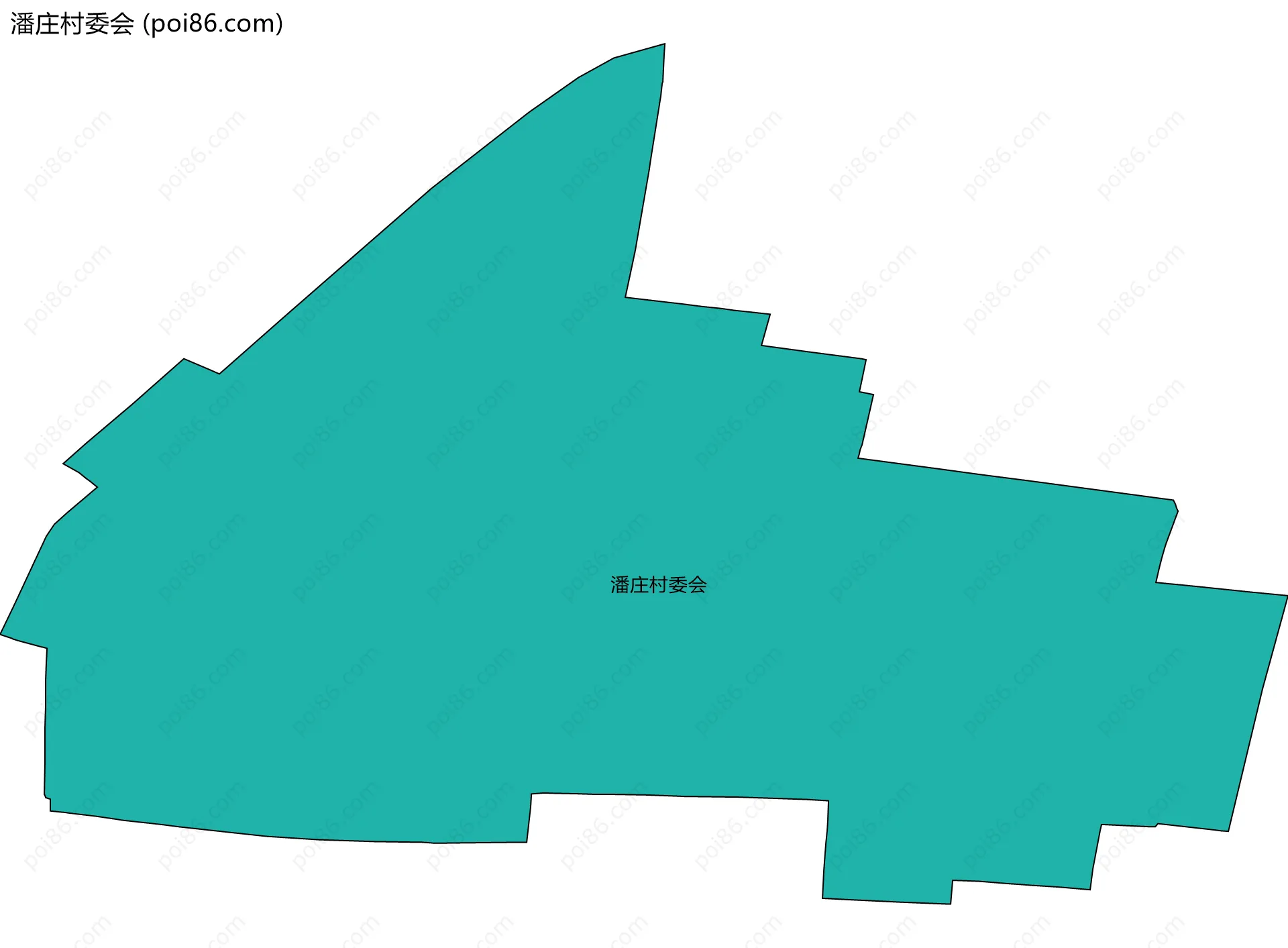 潘庄村委会边界地图