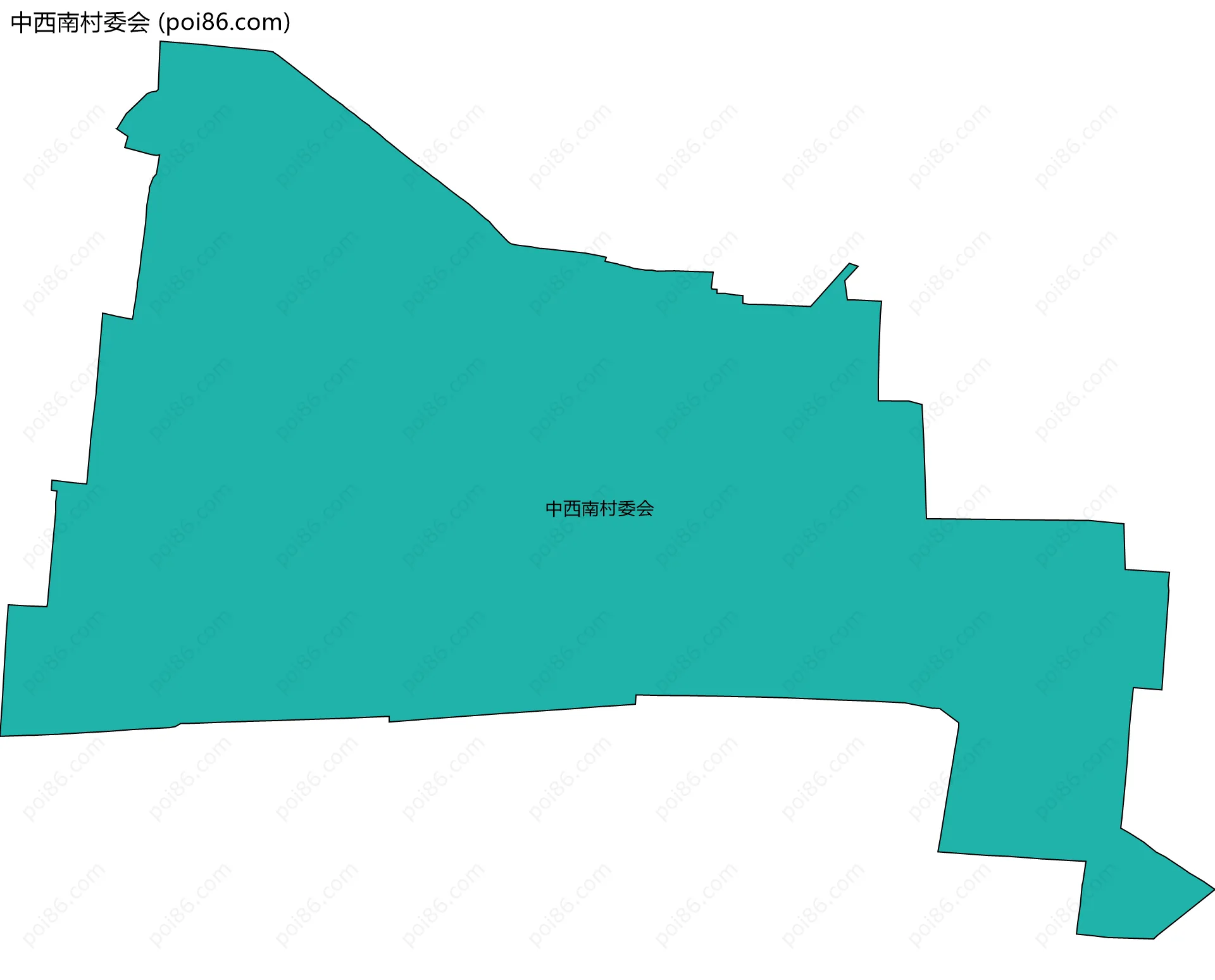 中西南村委会边界地图