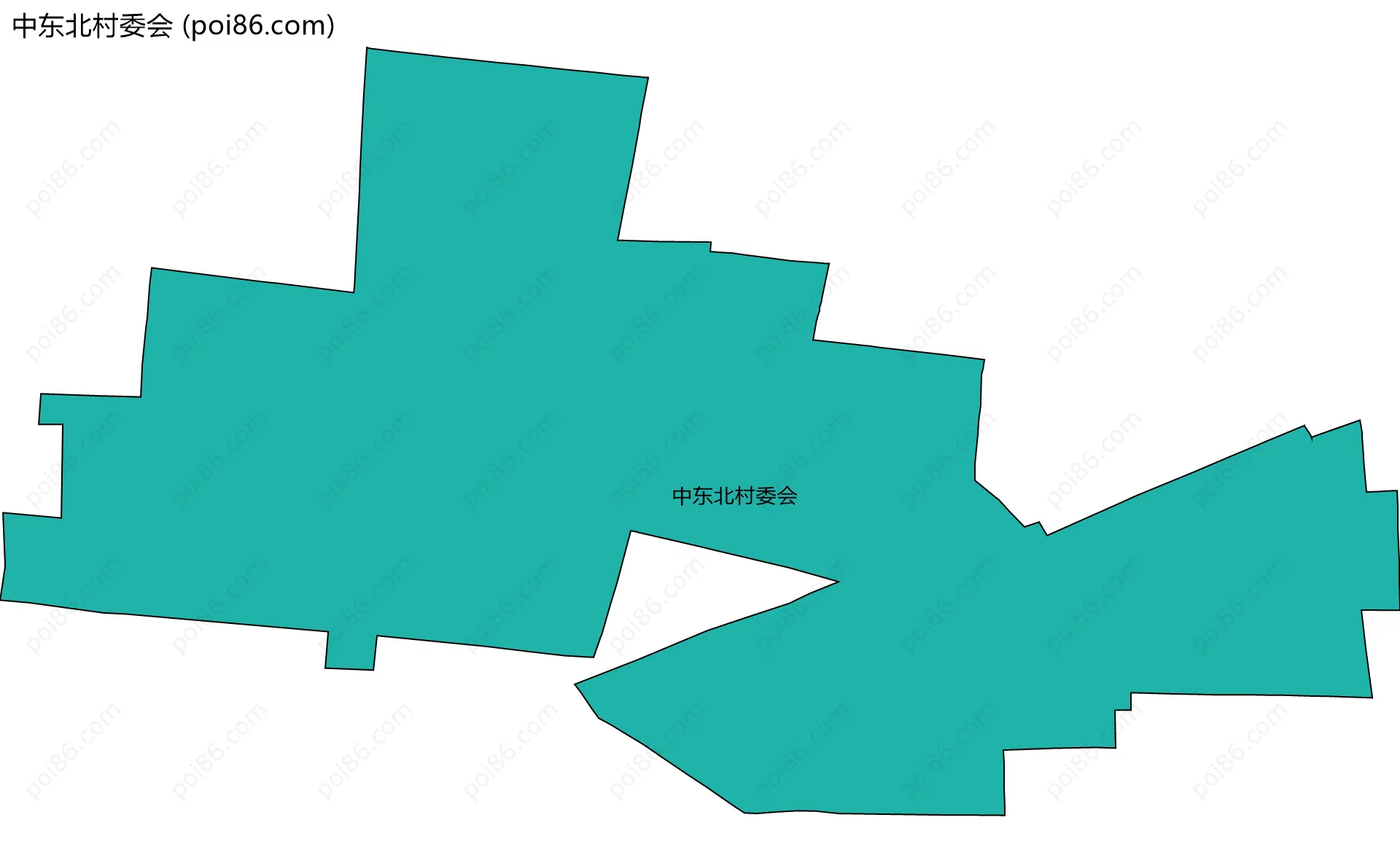 中东北村委会边界地图