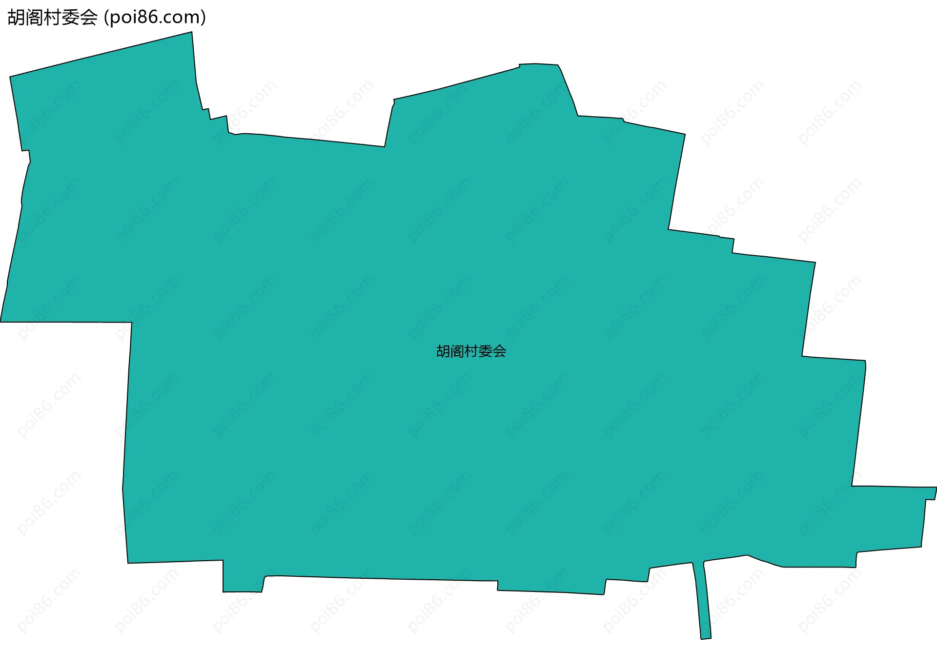胡阁村委会边界地图
