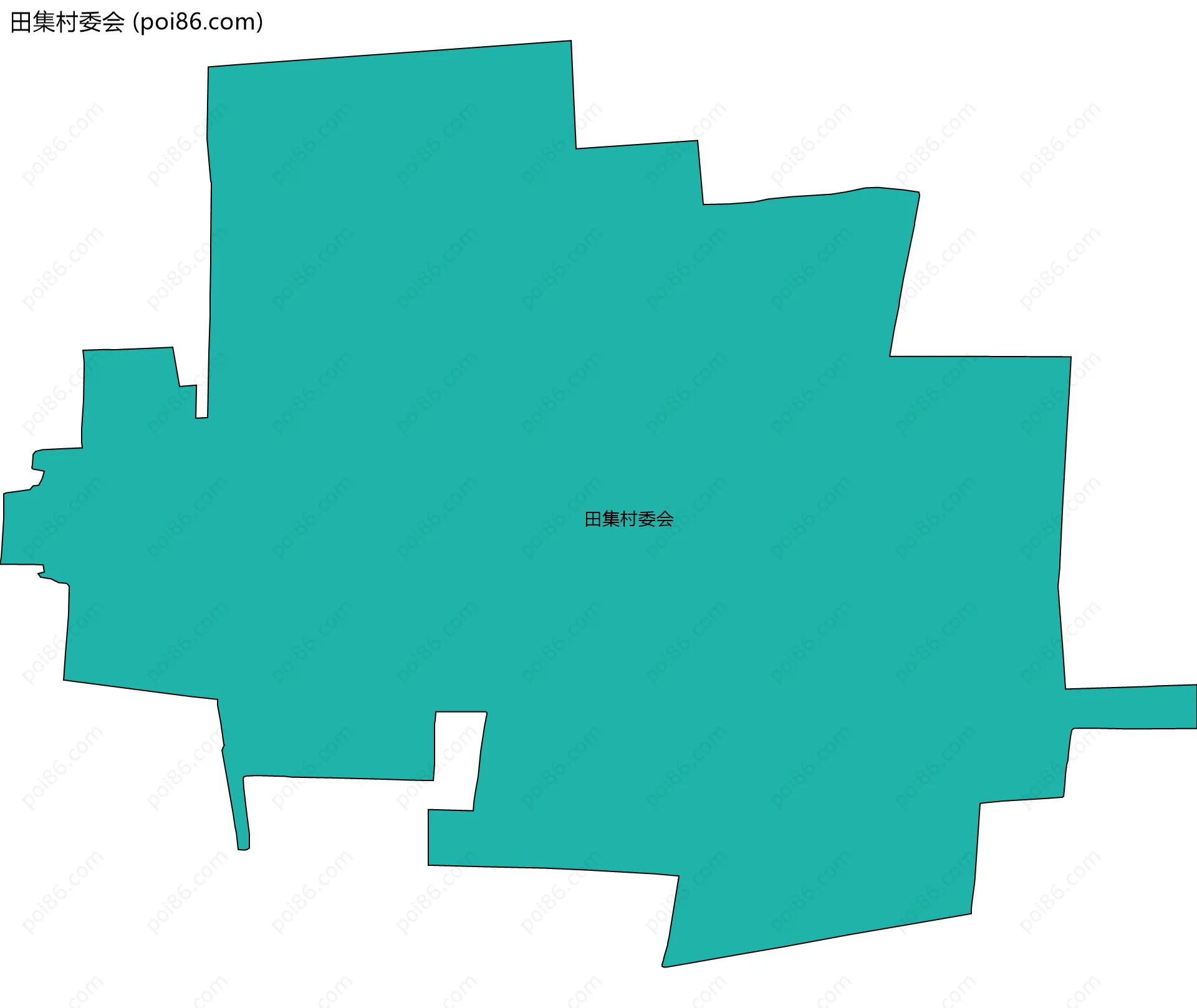 田集村委会边界地图