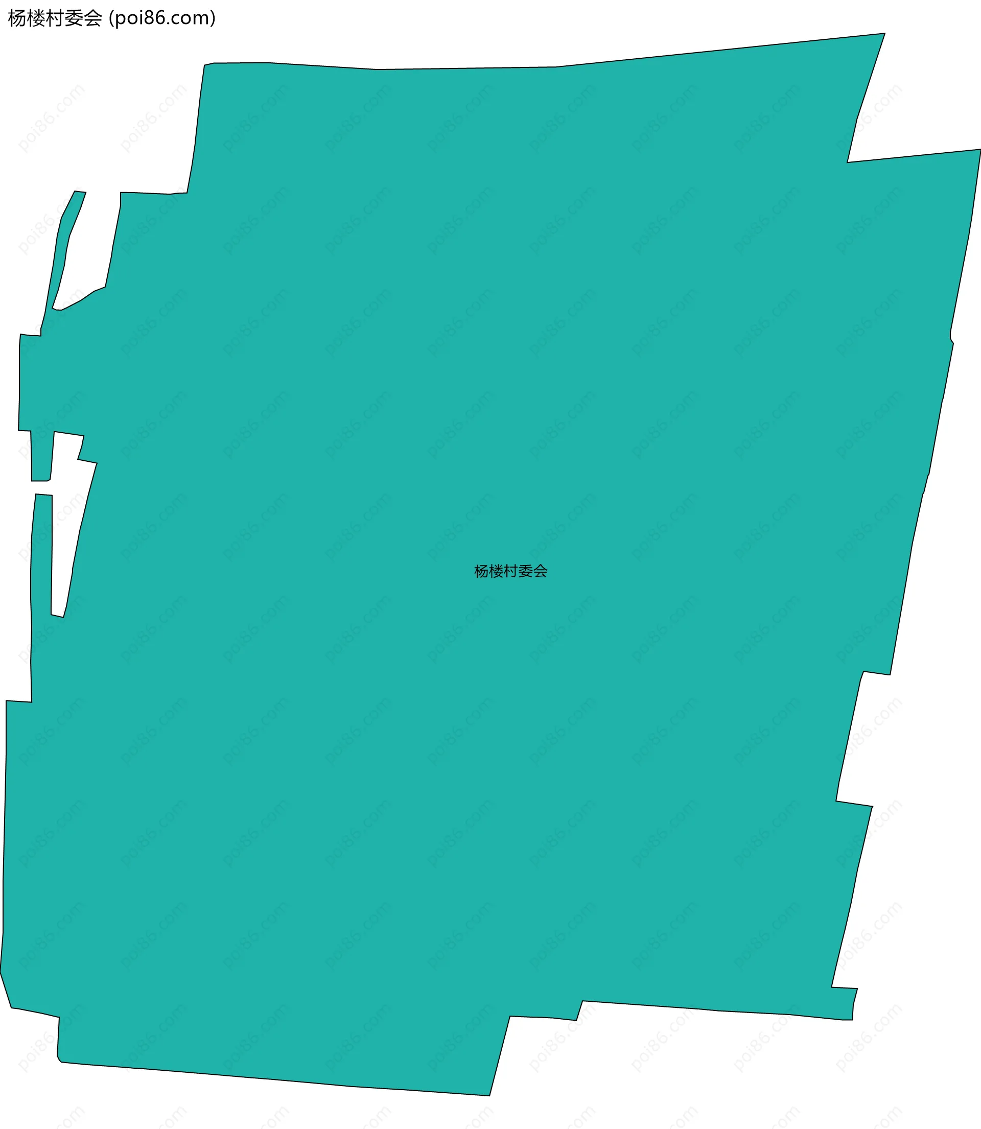 杨楼村委会边界地图