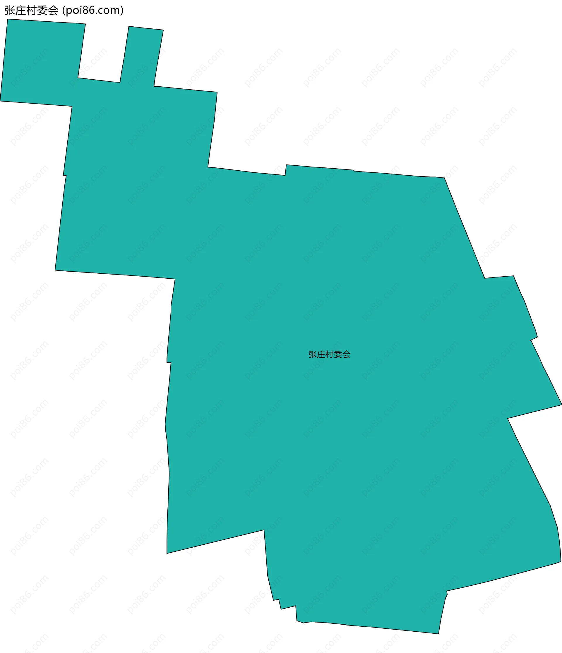 张庄村委会边界地图