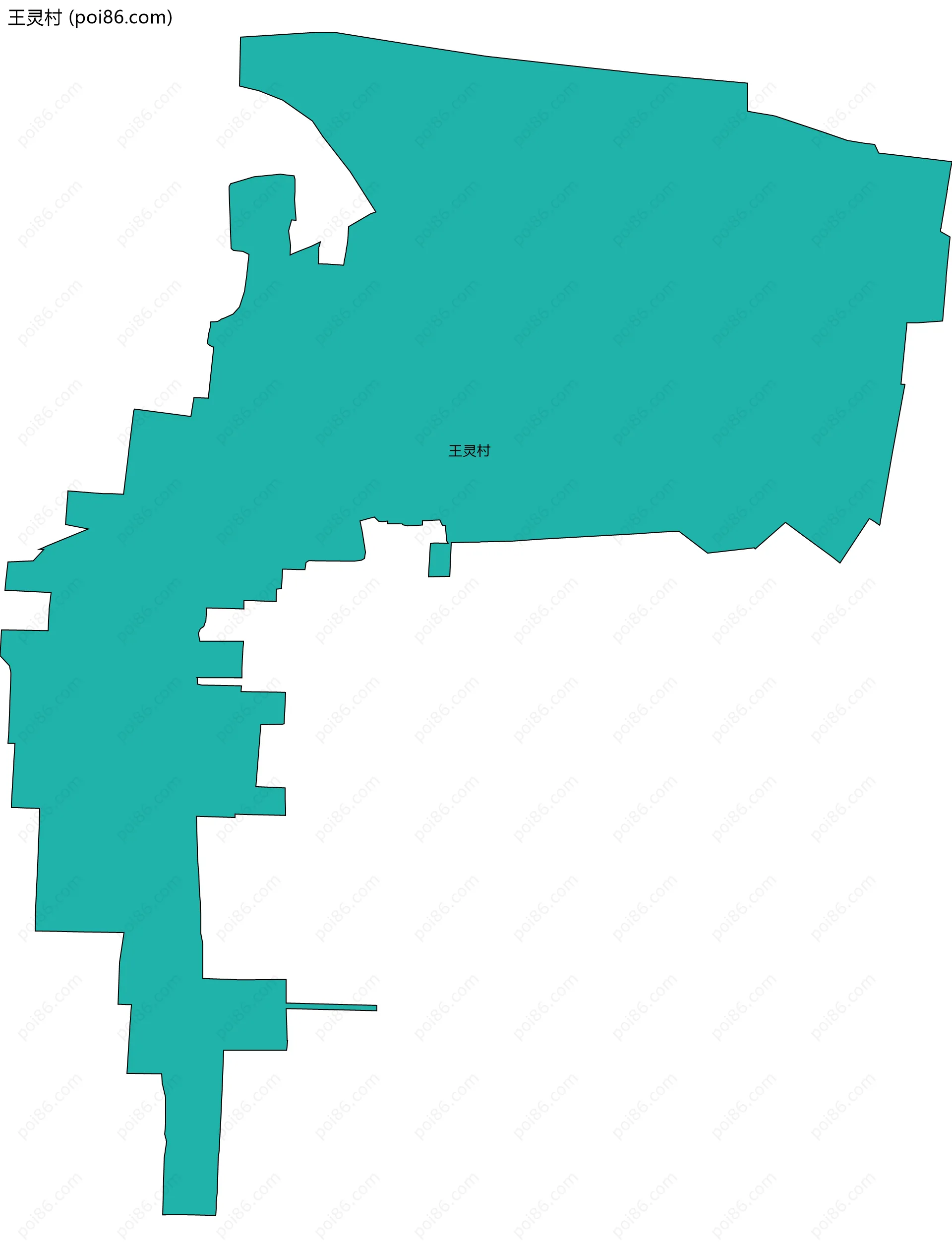 王灵村边界地图