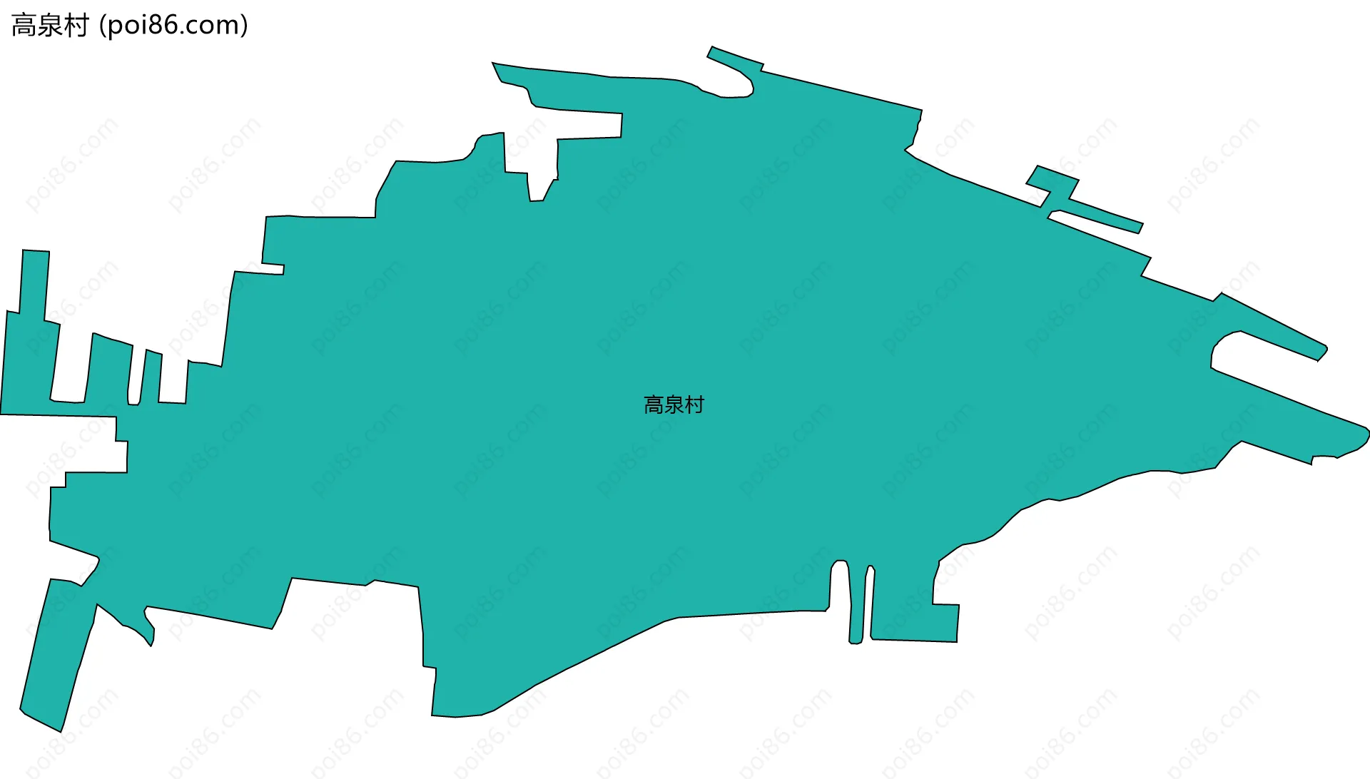高泉村边界地图