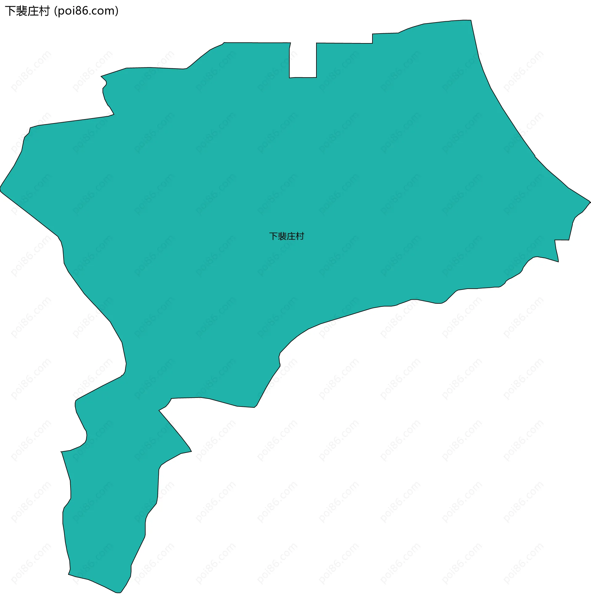 下裴庄村边界地图
