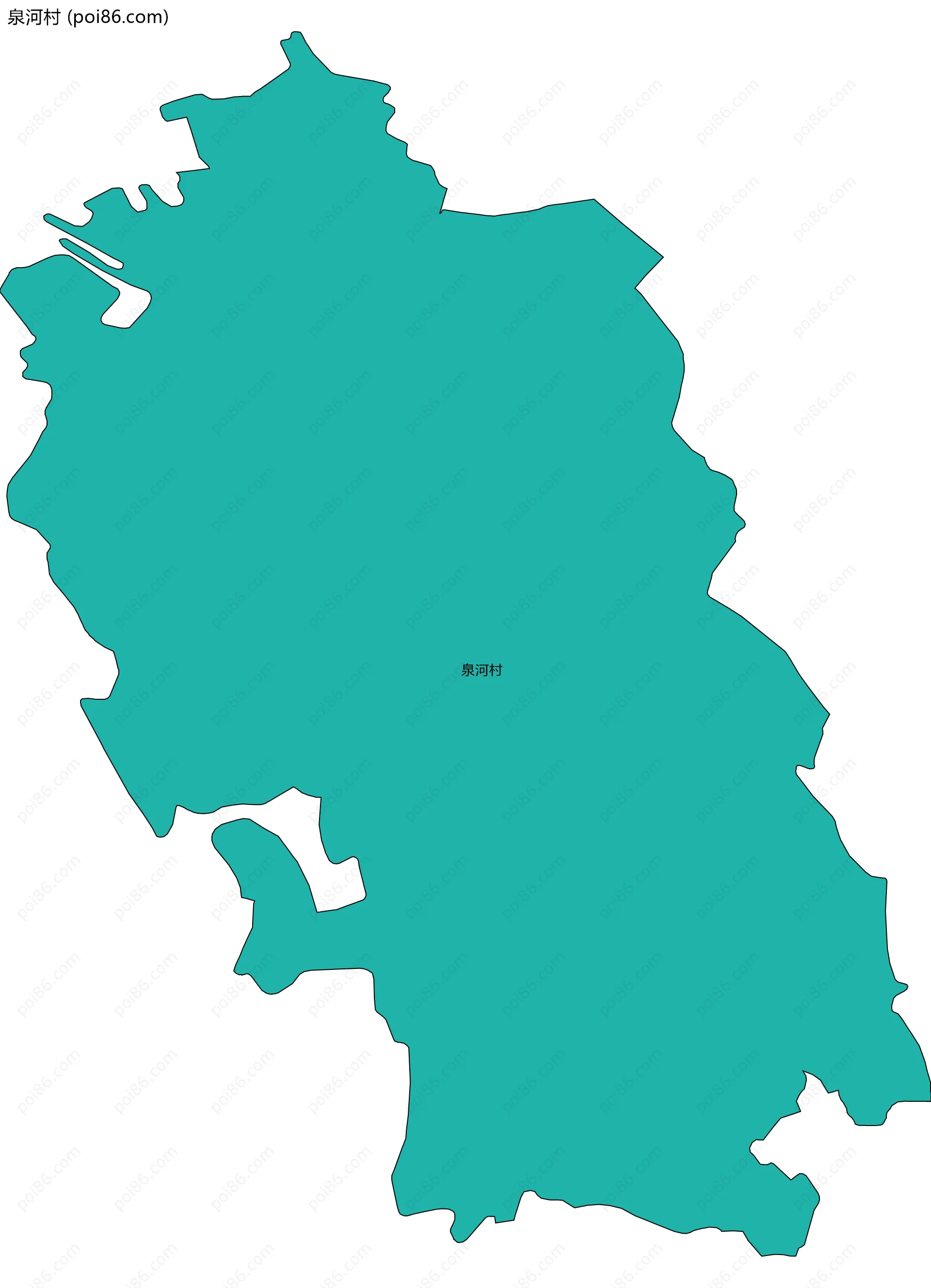 泉河村边界地图