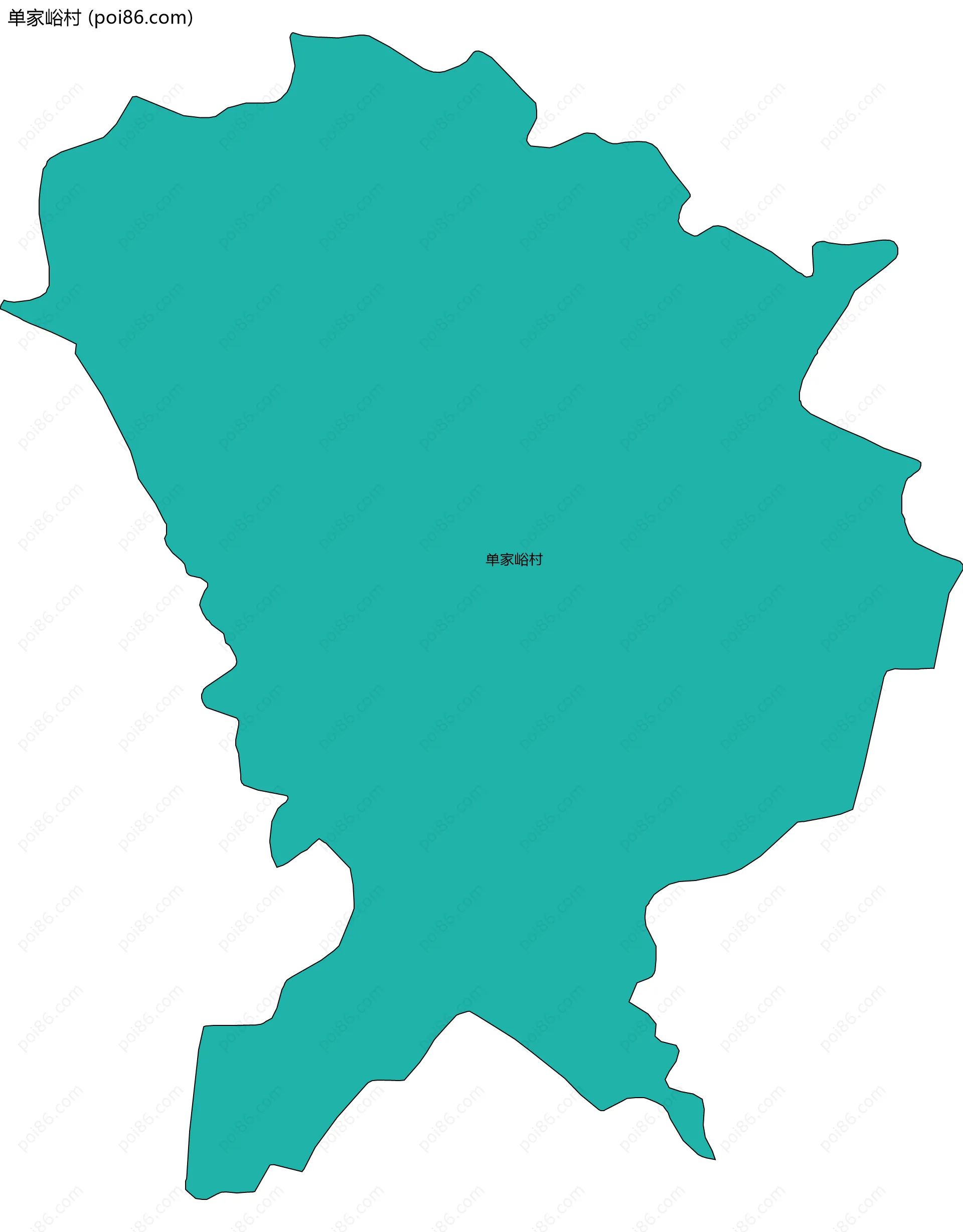 单家峪村边界地图