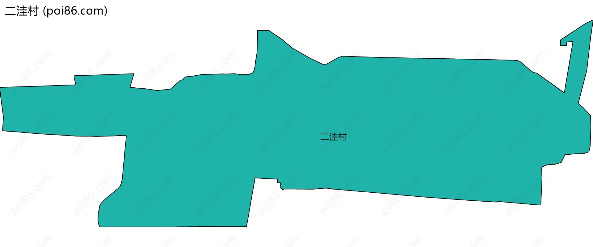 二洼村边界地图