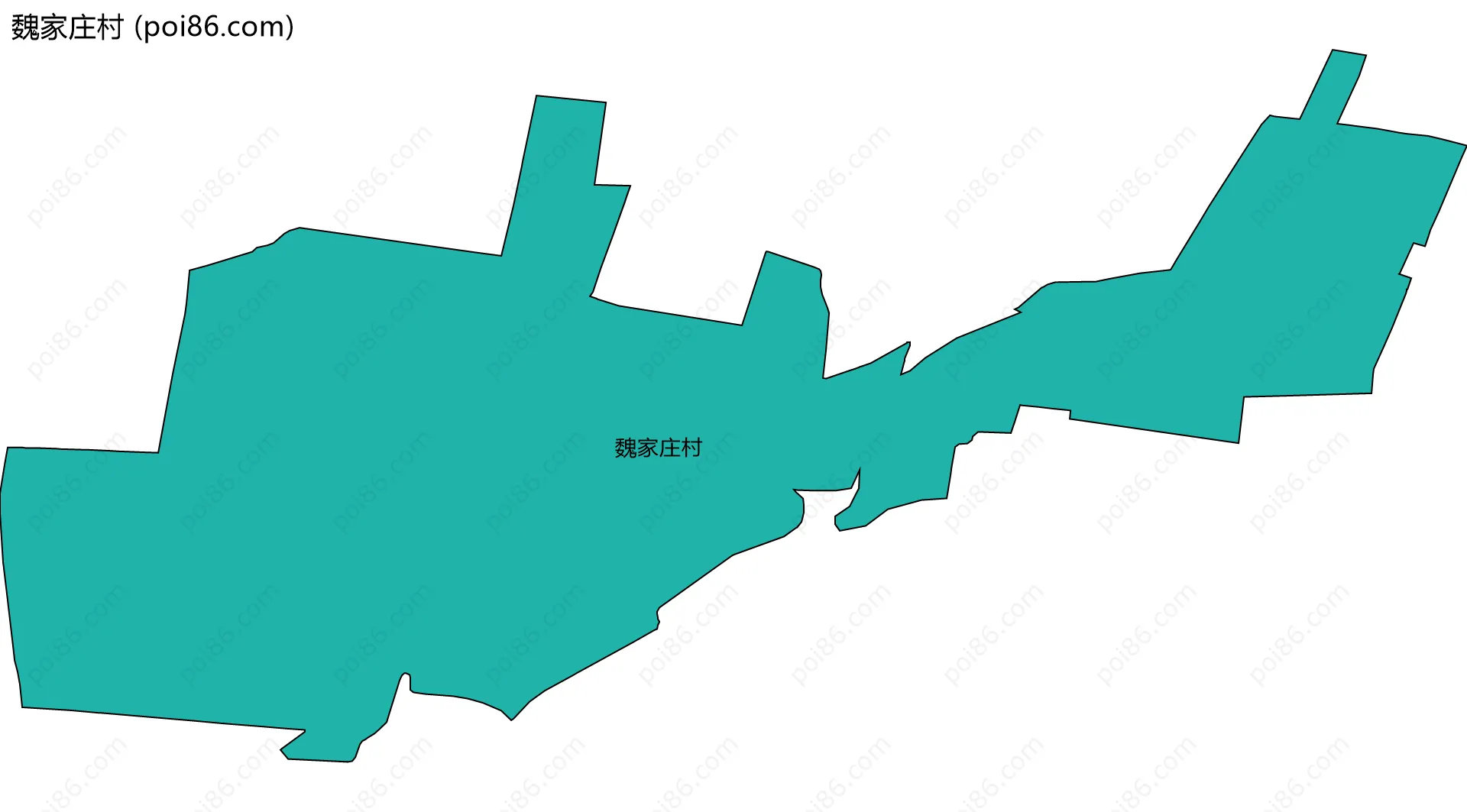 魏家庄村边界地图