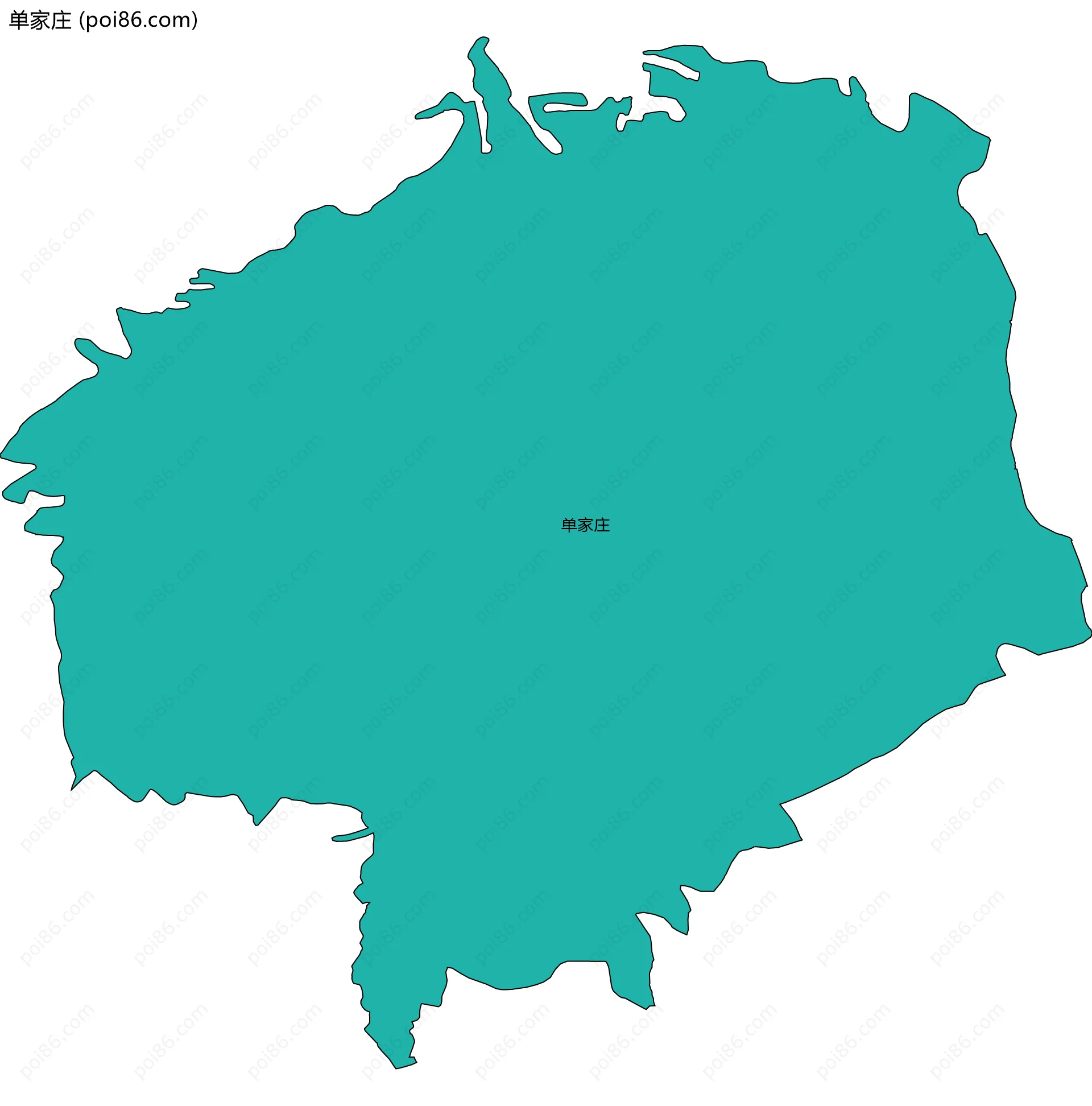 单家庄边界地图