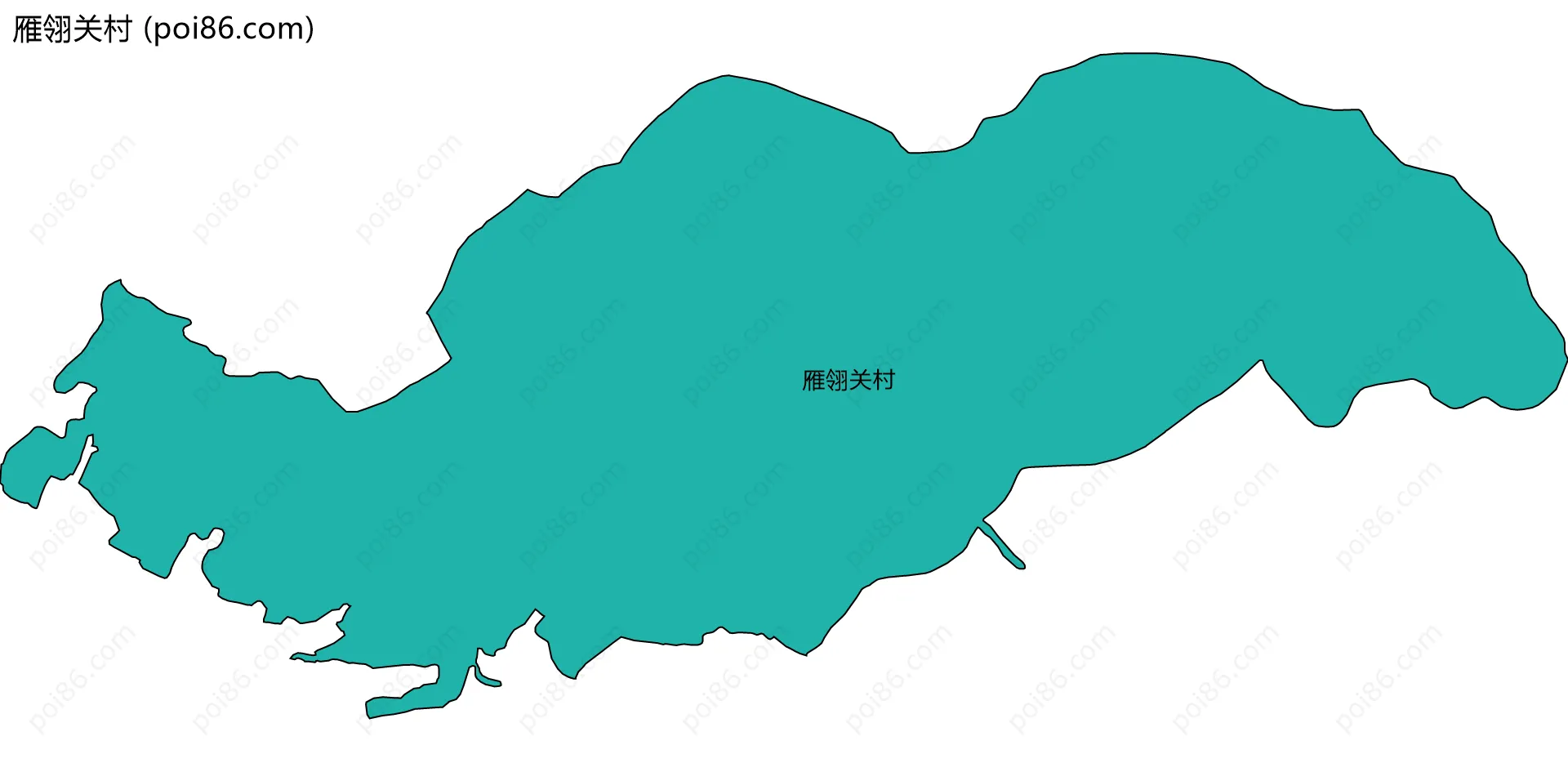 雁翎关村边界地图