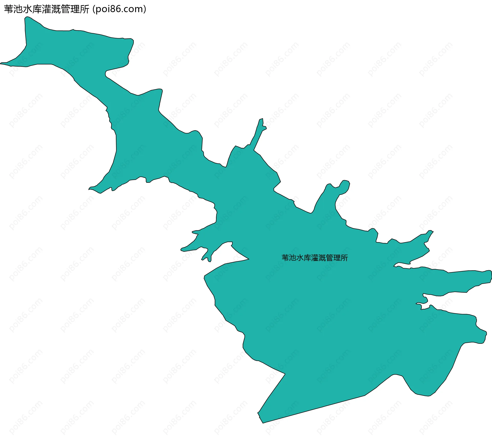 苇池水库灌溉管理所边界地图