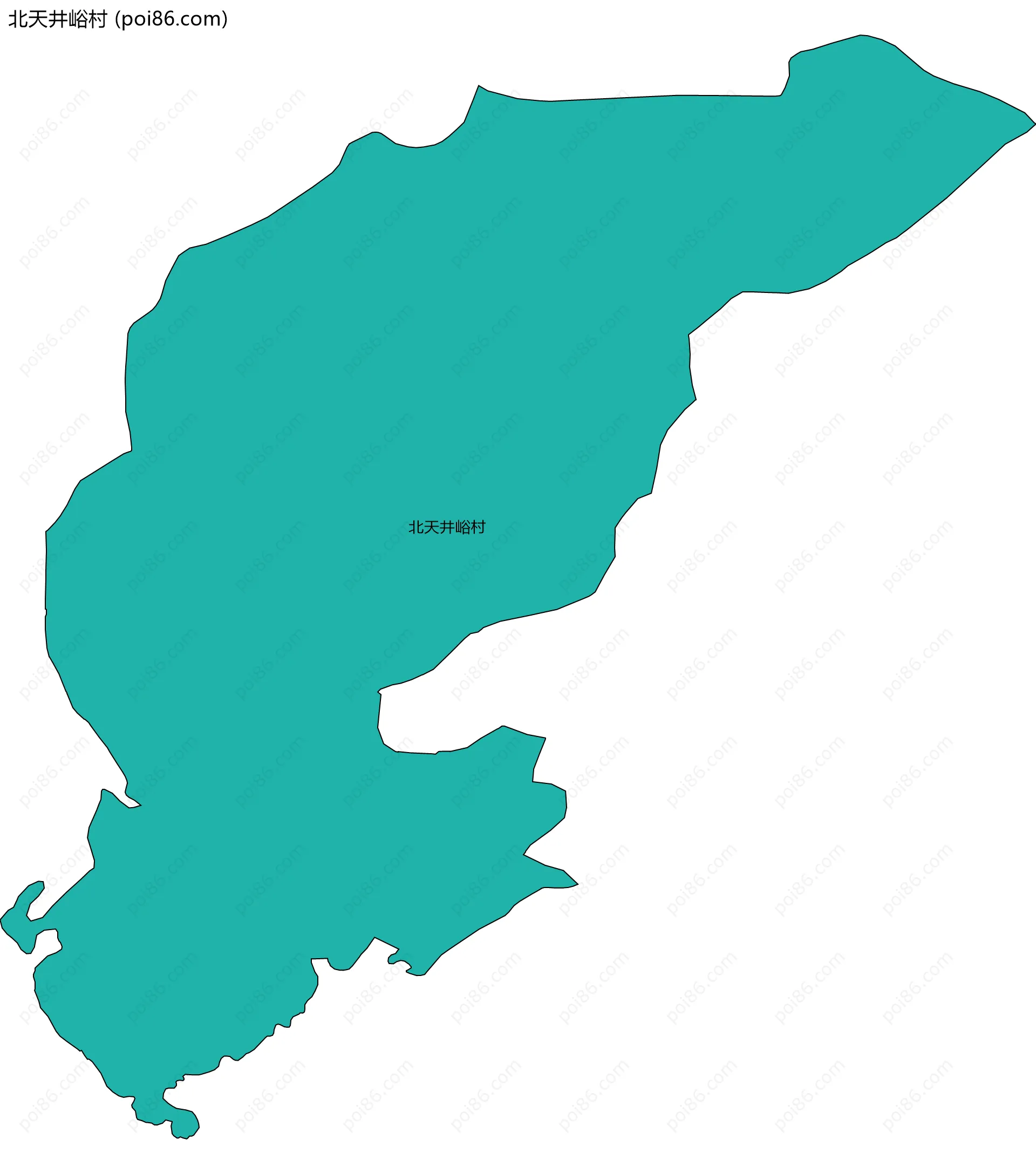 北天井峪村边界地图