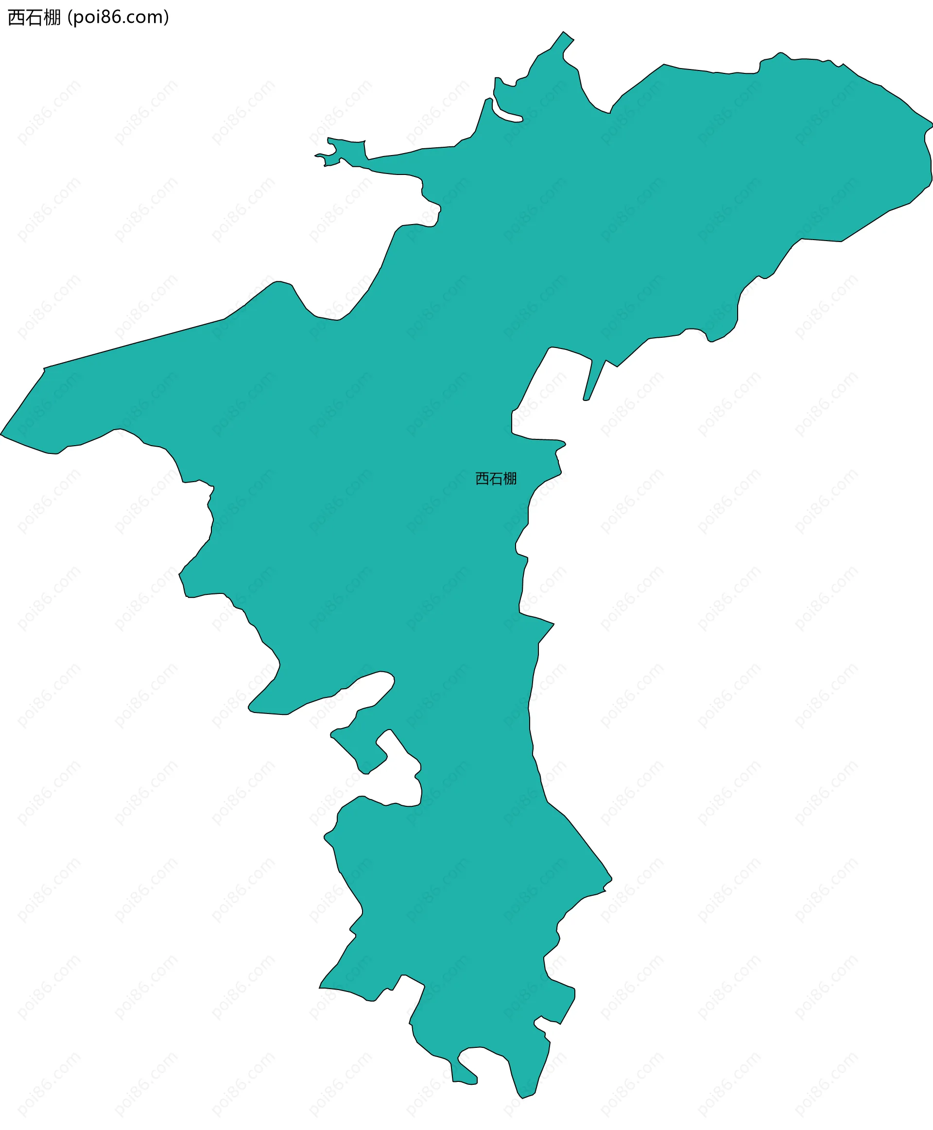 西石棚边界地图