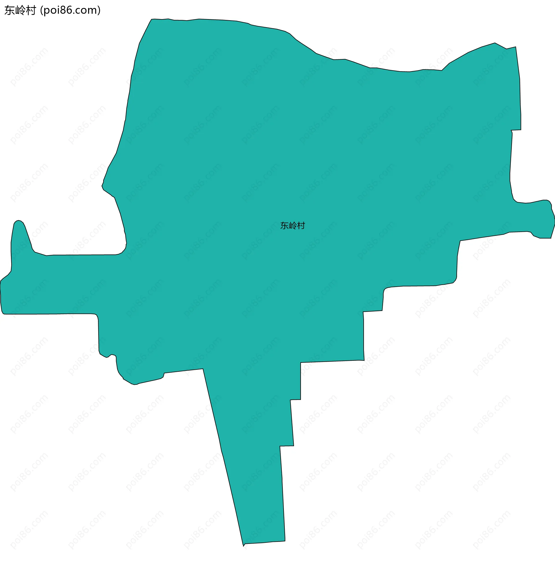 东岭村边界地图