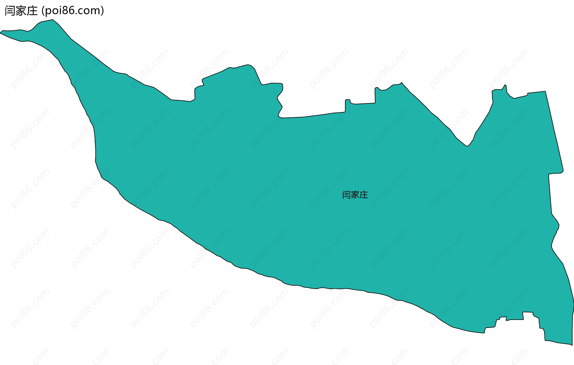 闫家庄边界地图