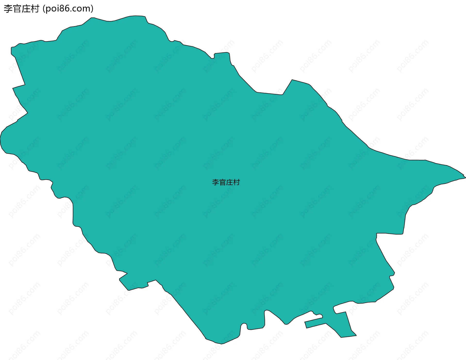 李官庄村边界地图