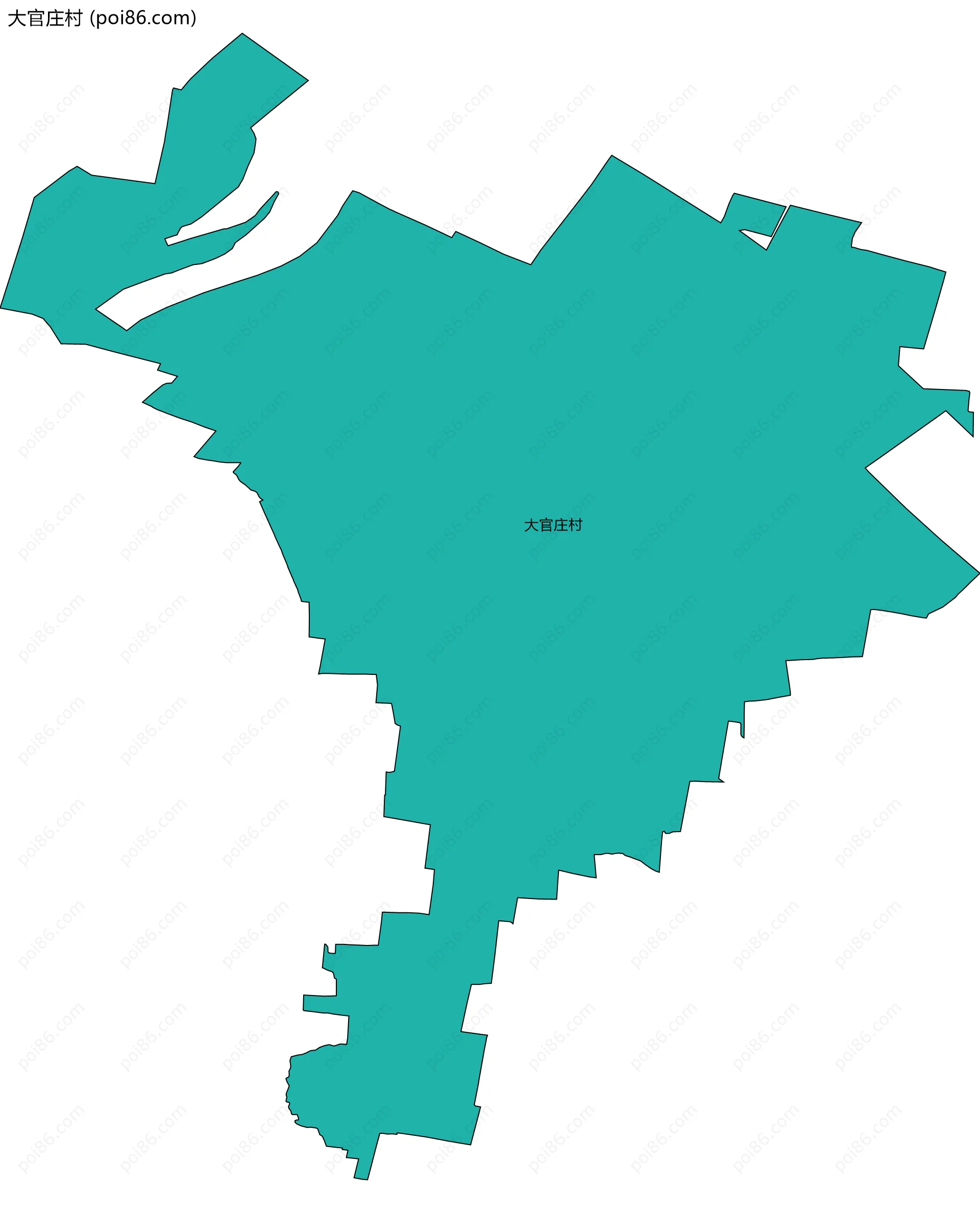 大官庄村边界地图